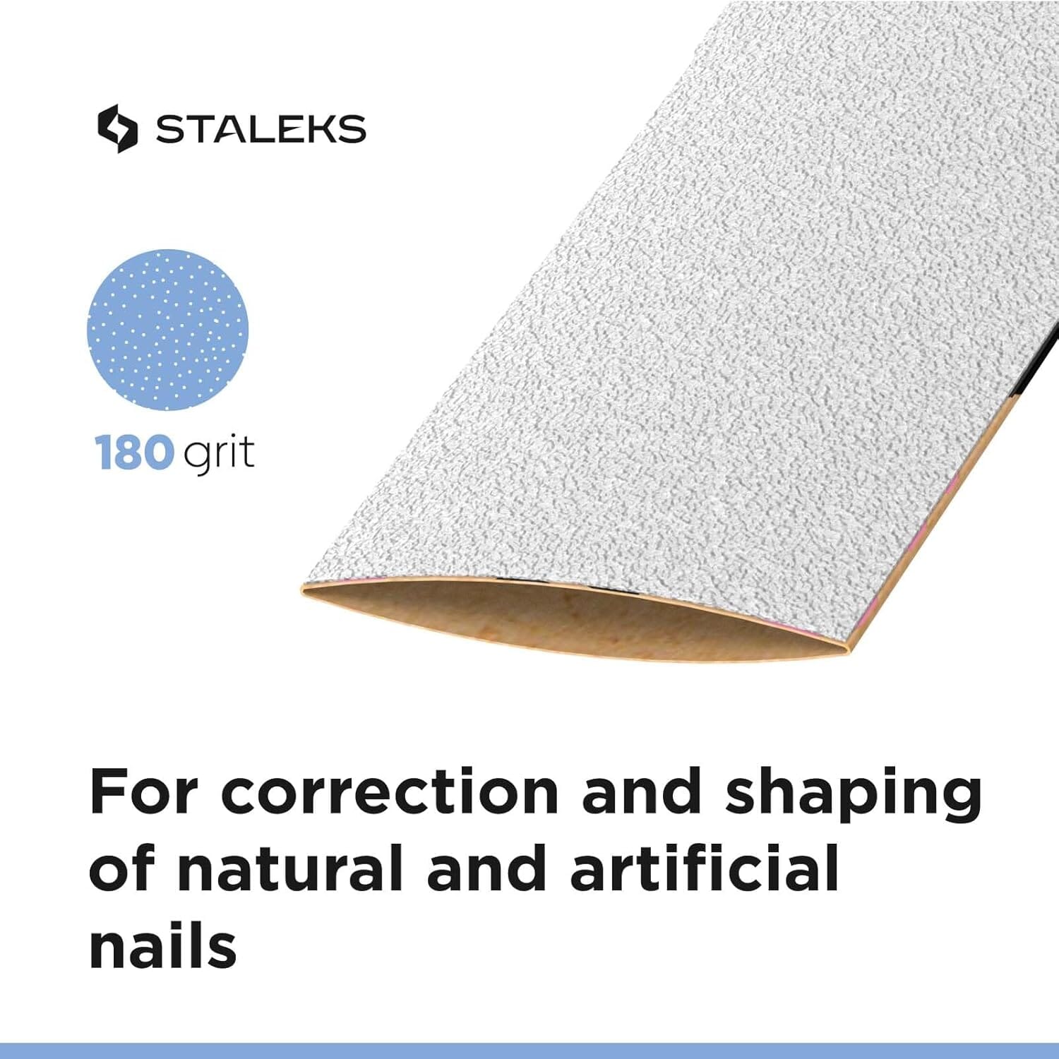 Staleks Disposable White Nail Files 180 Grit - Expert 22 (50 Pack) | Professional Manicure & Pedicure Tools for Salon and Home Use