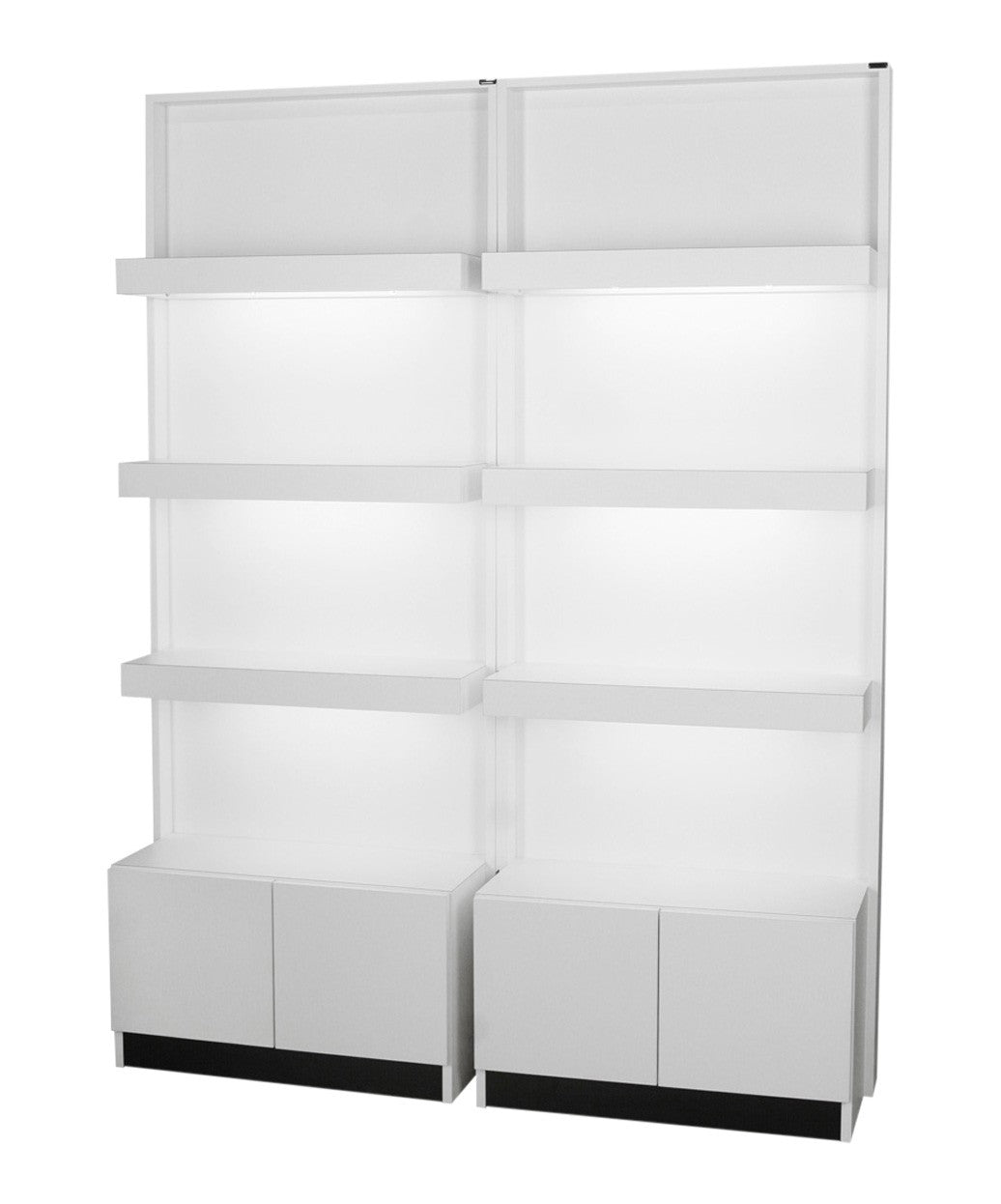 ZADA Retail Display with LED Light & Storage - Perfect for Store Shelves, Countertops, and Showcase Merchandise