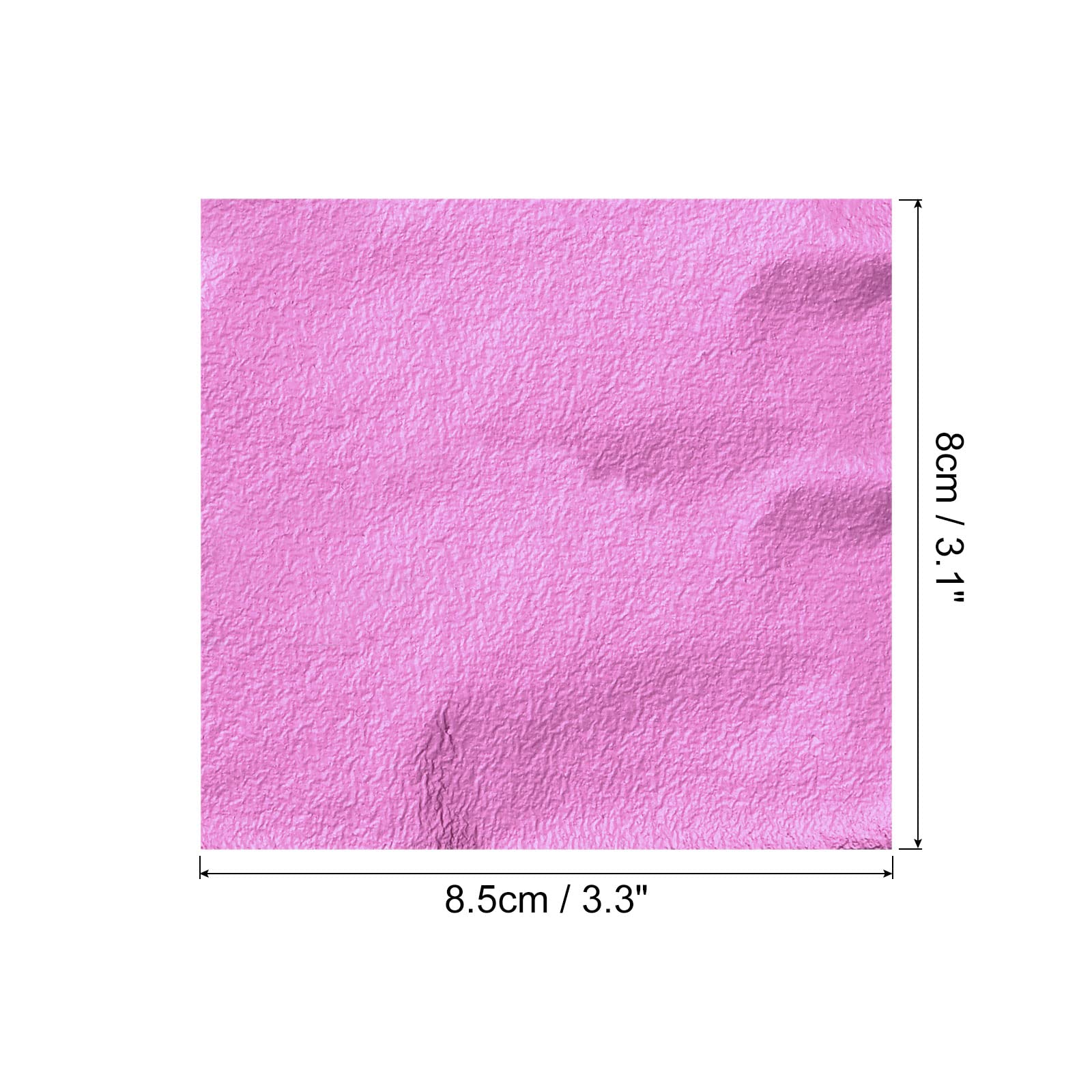Premium Gold Leaf Foil Sheets - 100 Pack Pink Metallic Leaf Paper 3.3