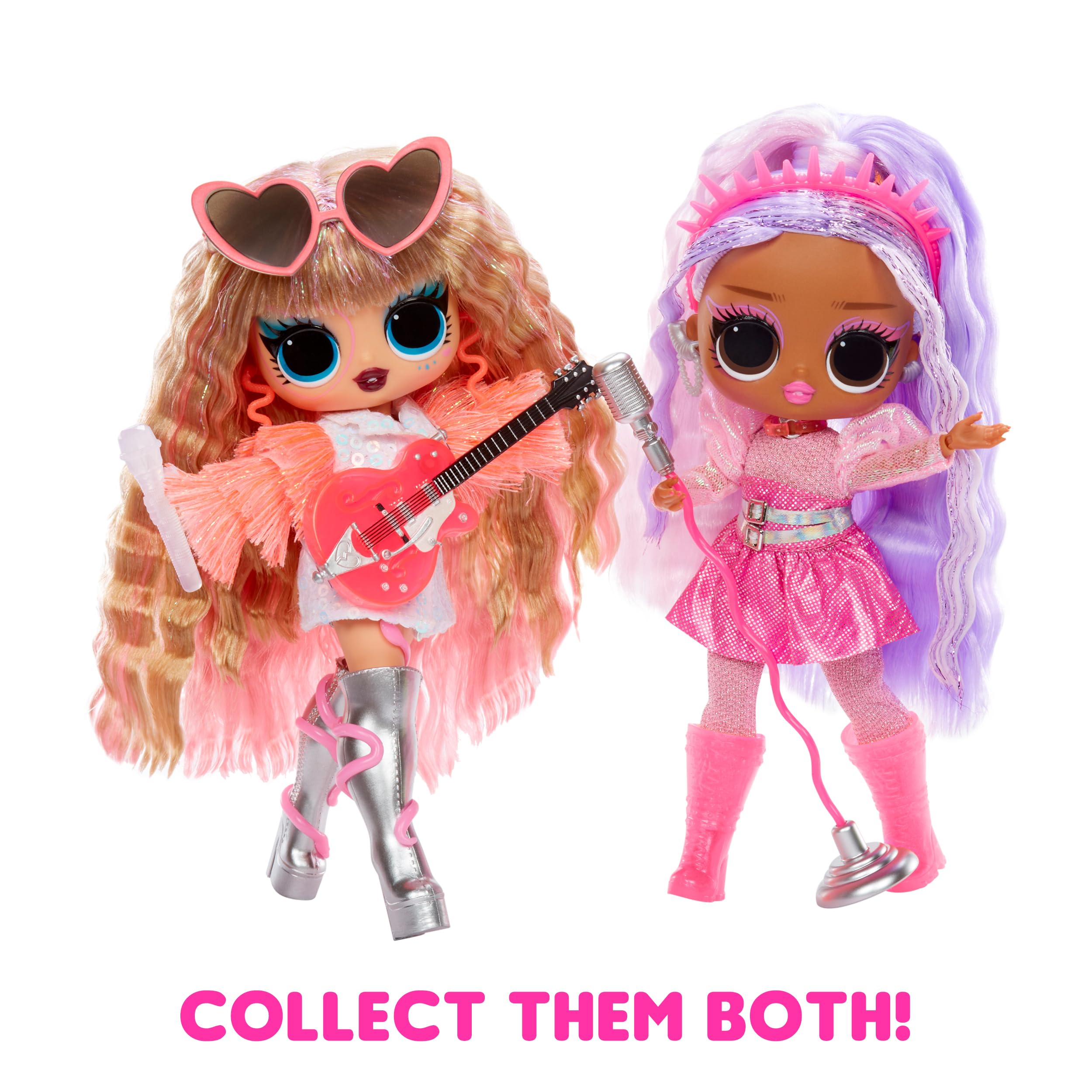 L.O.L. Surprise! Tweens Neon Pop Stars - Kitty K Fashion Doll with Glow-in-the-Dark Surprises, 10+ Pop Star Outfits & Accessories, Includes Retro Microphone Stand - Perfect Gift for Kids Age 4+ | Dress Up, Role Play & Collectible Fun