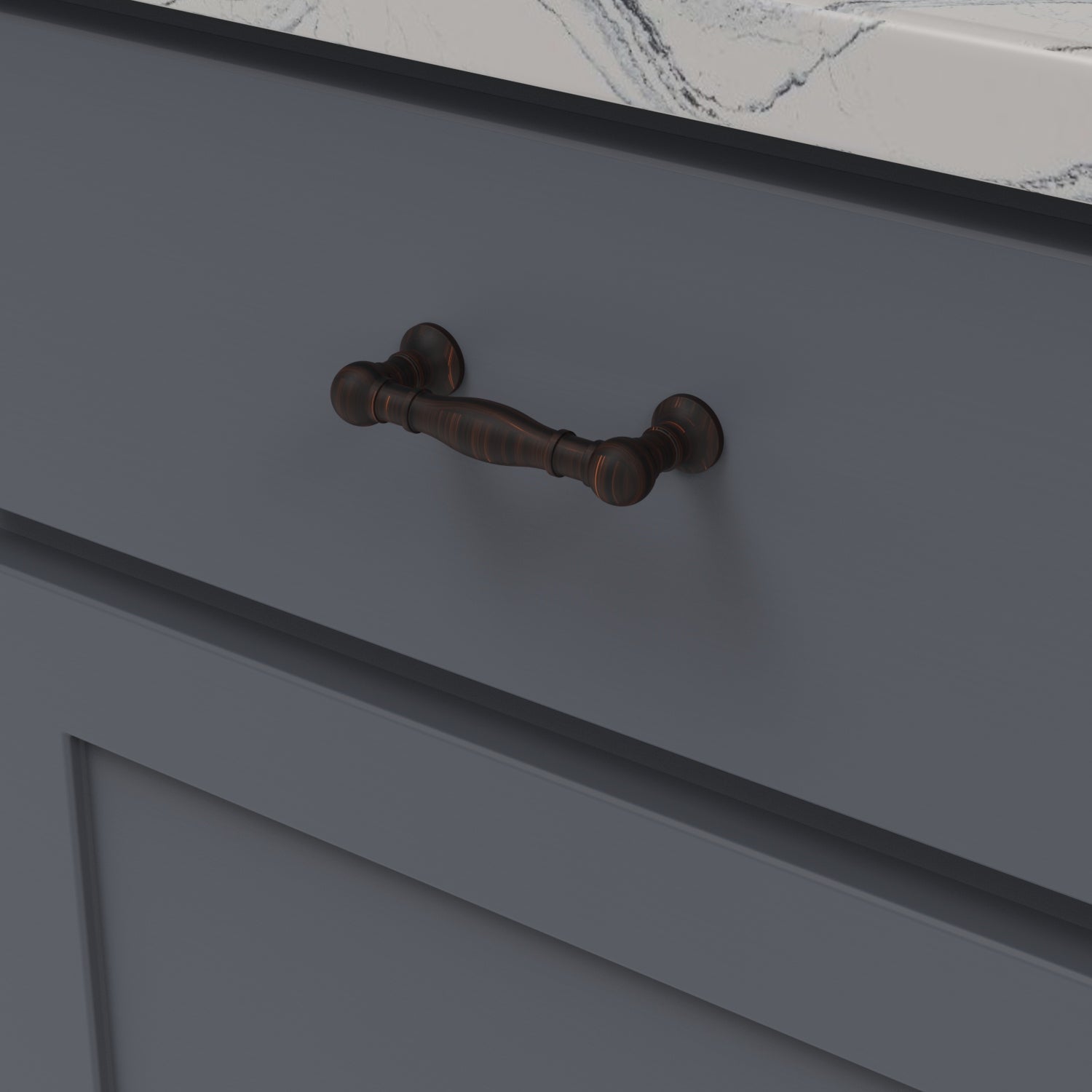 Vintage Bronze Cabinet Pulls 3 Inch Center to Center - Classic Hardware for Kitchen Cabinets, Bathroom Vanities & Furniture Drawers