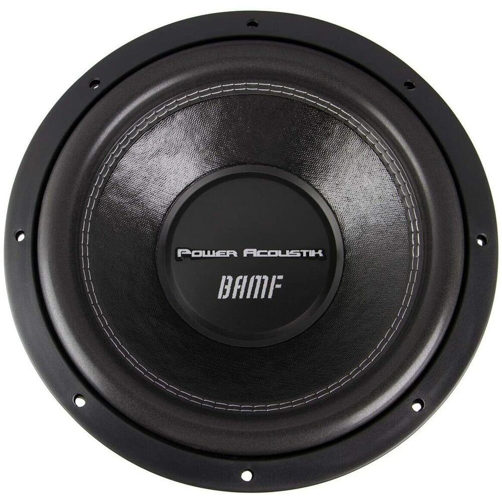 Power Acoustik BAMF-124 12 Inch Car Subwoofer - 1200W Max Power, Dual 4 Ohm Voice Coil, Deep Bass for Car Audio Systems | Perfect for Trucks, SUVs & Custom Car Stereo Upgrades