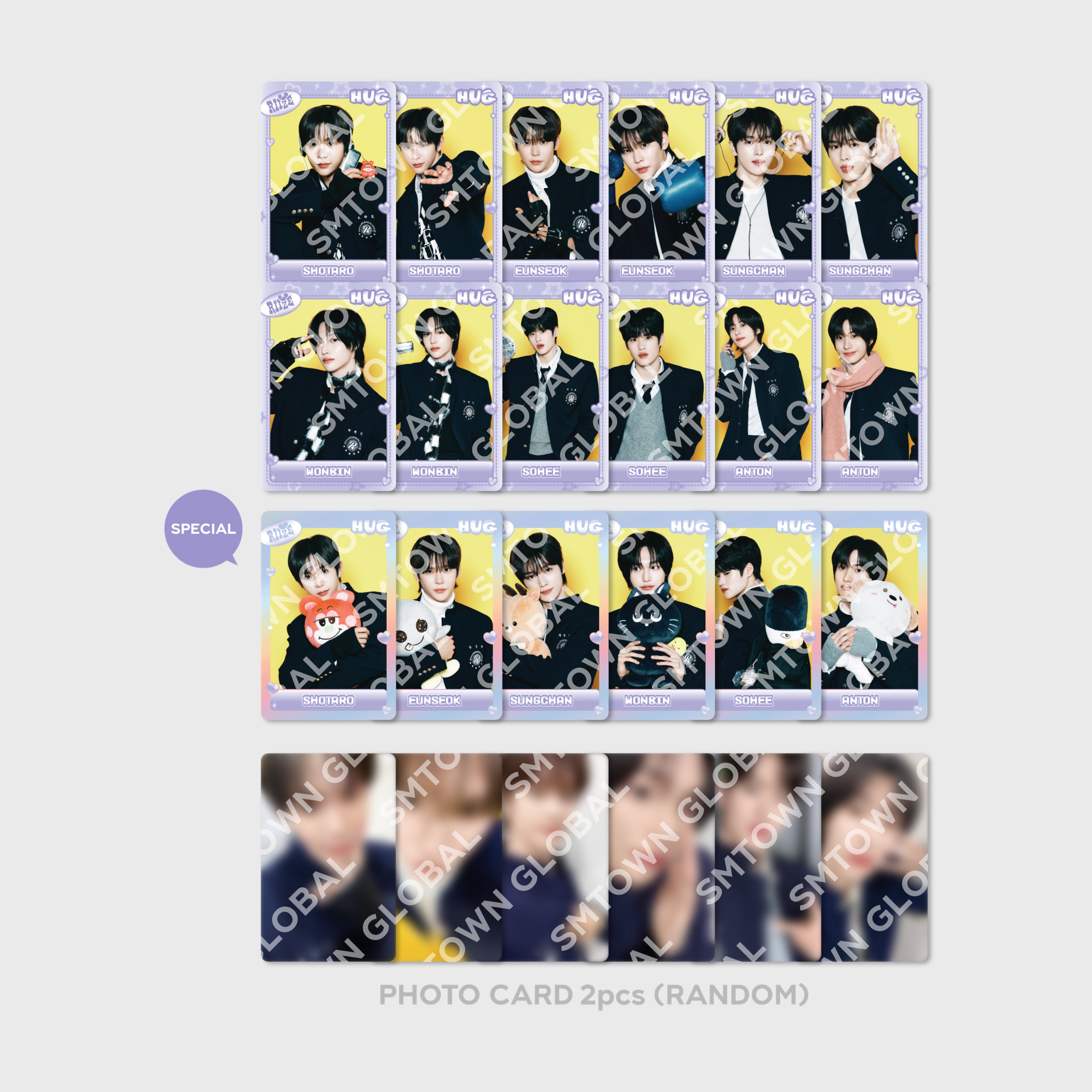 RIIZE 'HUG' Special MD Trading Card Set - K-Pop Collectible Merchandise for Fans, Gifts, and Album Collections