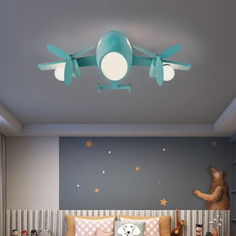 Kids Airplane Ceiling Light - LED Aircraft-Themed Room Decor for Boys & Girls - Perfect for Bedroom, Nursery, and Playroom