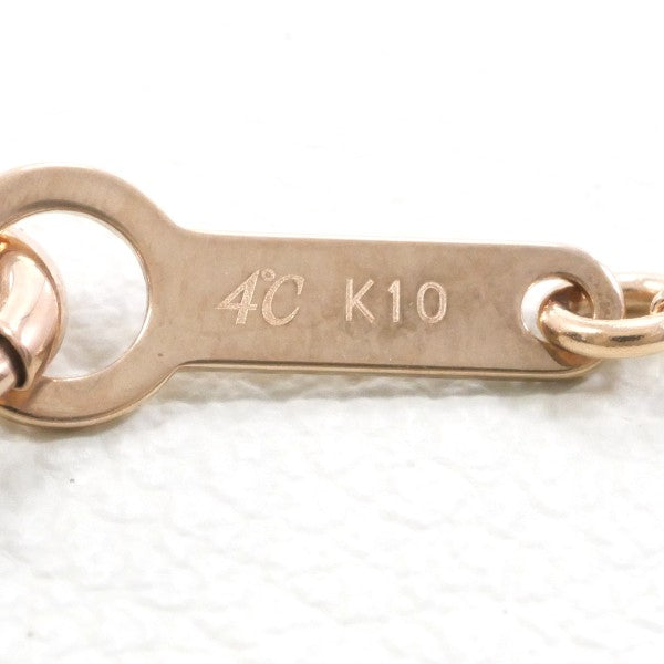 4℃ K10PG Diamond Necklace for Women - 14K Gold Plated Elegant Pendant Jewelry - Perfect for Anniversary, Wedding & Valentine's Day Gifts