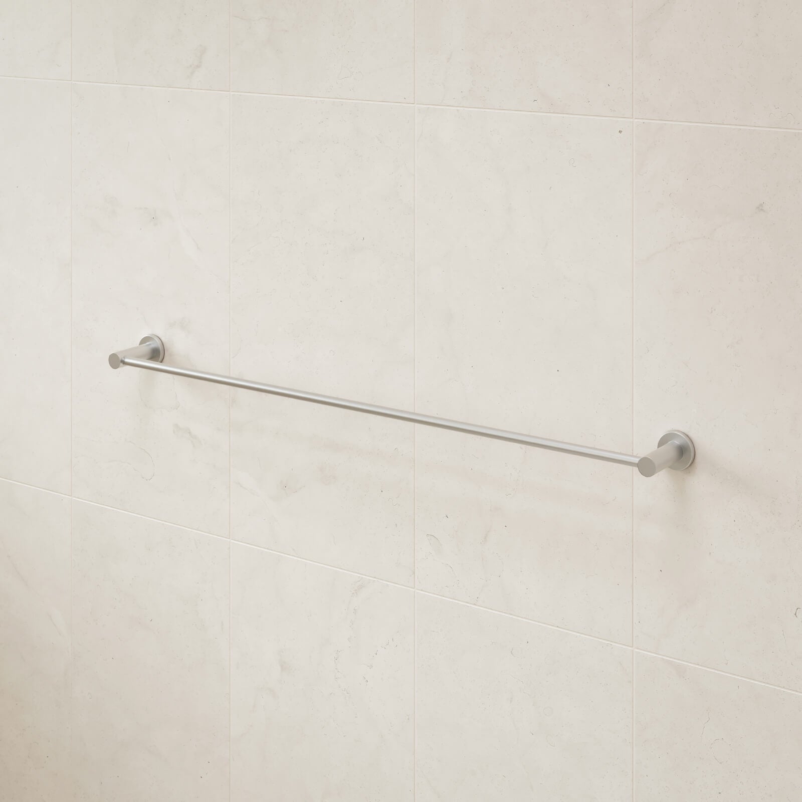 Caroma Liano II 32-Inch Single Towel Rail in Brushed Nickel Finish - Modern Bathroom Towel Holder for Spa, Hotel & Home Decor