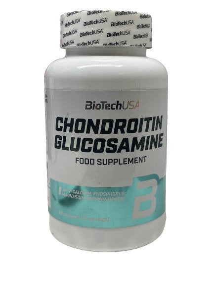 BioTechUSA Chondroitin Glucosamine Supplement - 60 Capsules for Joint Support & Cartilage Health | Ideal for Athletes, Seniors & Active Lifestyles