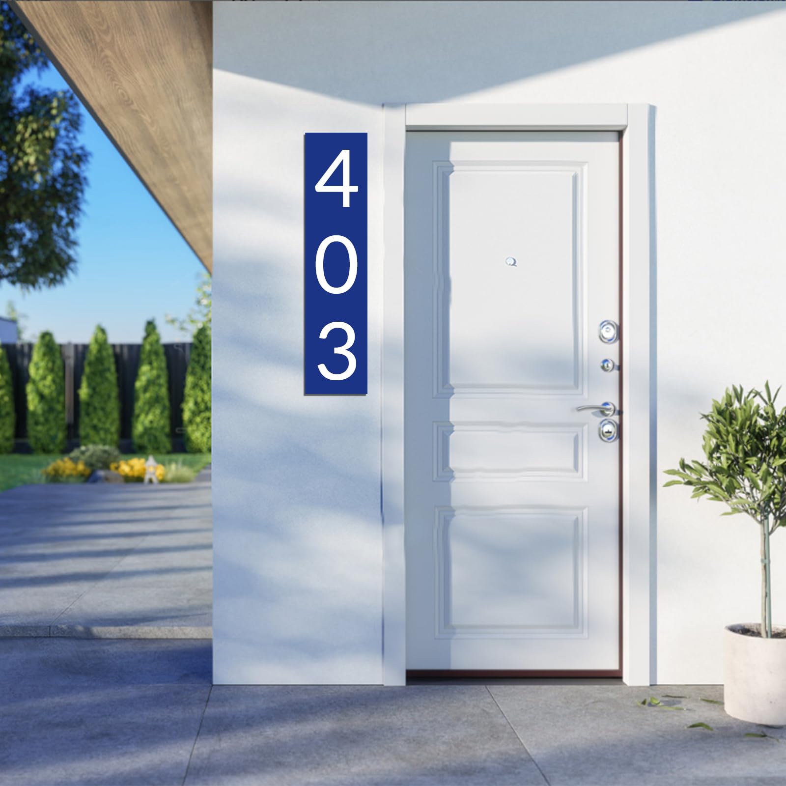Custom Aluminum Reflective Address Plaque - Personalized Horizontal House Number Sign for Outdoor Use - Durable Mailbox, Door & Street Address Plaque for Enhanced Home Visibility & Security