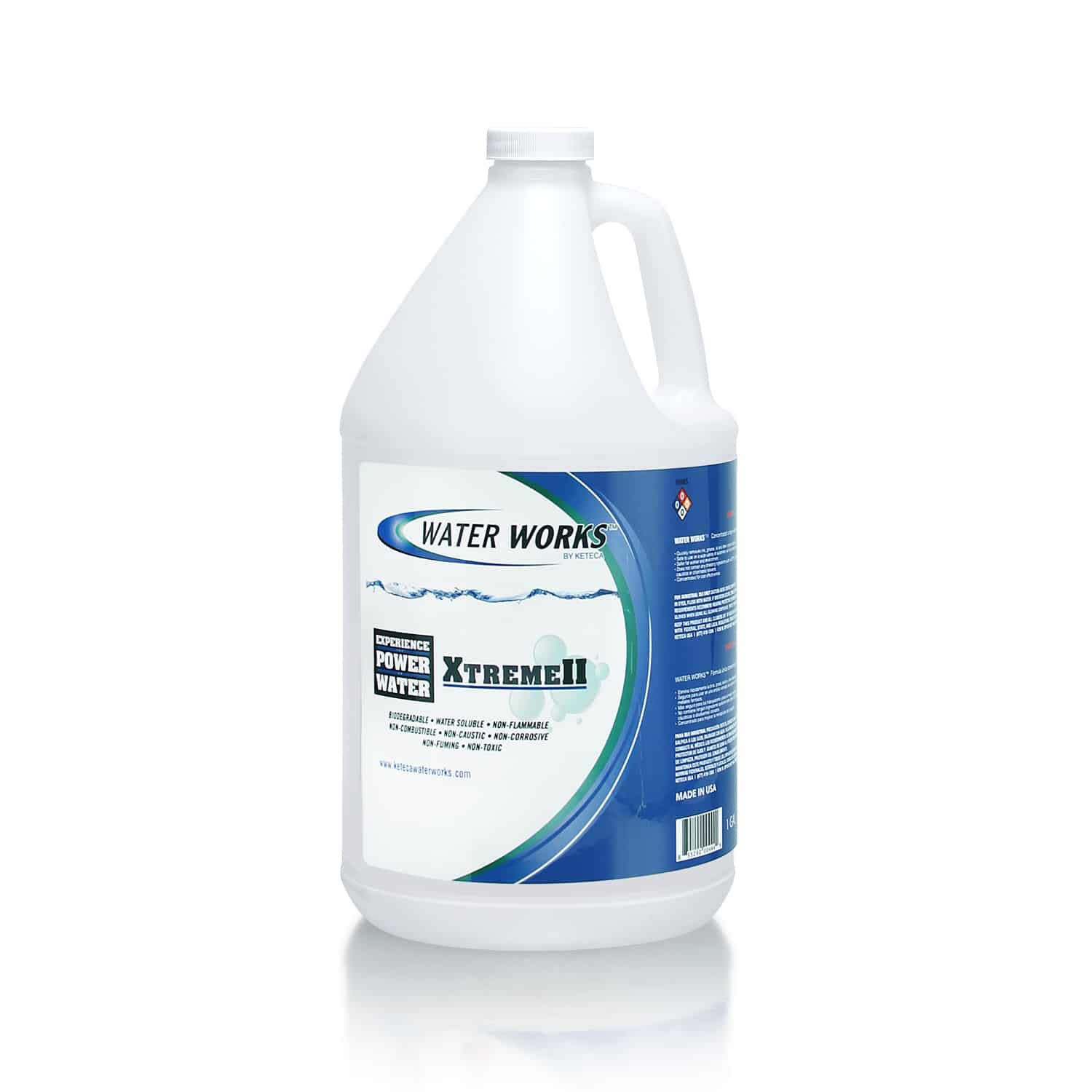 Water Works Xtreme 2 Industrial Cleaner & Degreaser - Concentrated 1 Gallon (Case of 4) - Heavy Duty Cleaning for Garages, Workshops & Industrial Equipment