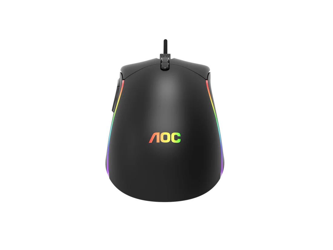 AOC GM310 RGB USB Gaming Mouse - Wired Ergonomic Optical Mouse for PC, Laptop, Mac - Perfect for FPS, MMO, and Esports Gaming