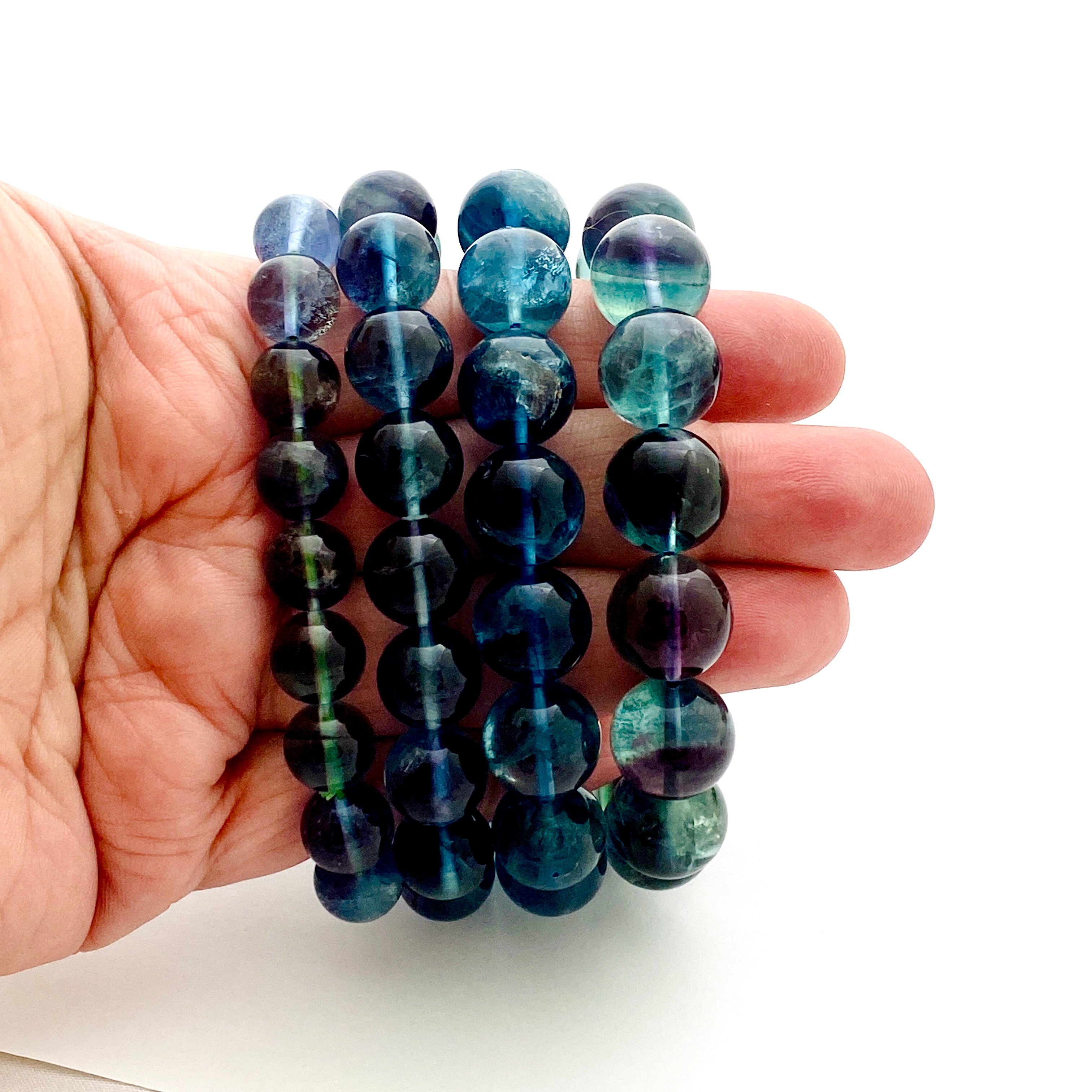 Natural Blue Fluorite Crystal Bracelet for Women - Healing Stone Jewelry for Stress Relief & Positive Energy - Perfect for Meditation, Yoga & Spiritual Gifts