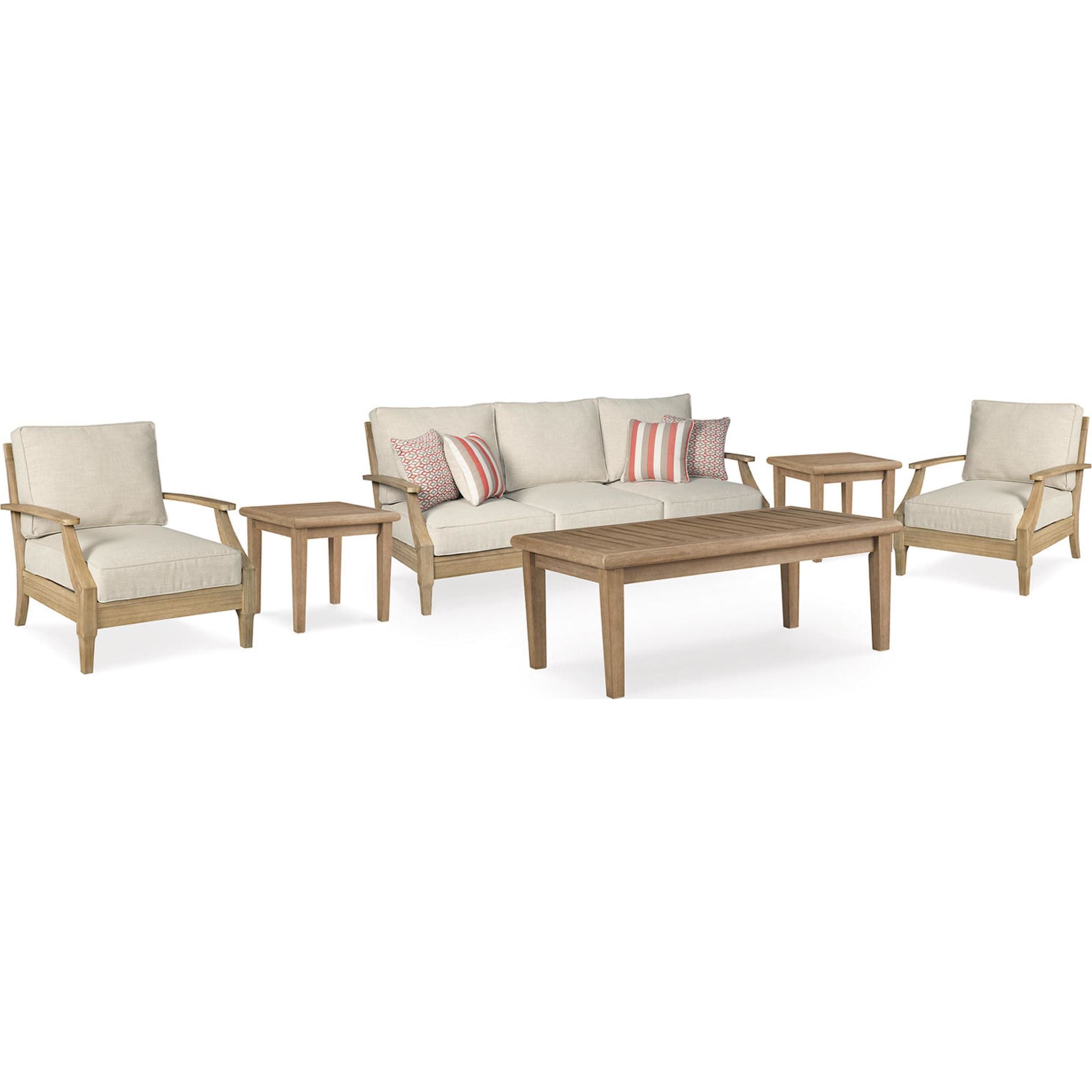 Clare View 6-Piece Outdoor Patio Furniture Set - Durable Wicker Rattan Sofa Sectional with Cushions for Garden, Backyard, Poolside & Deck Relaxation