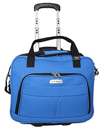 Alaska Airlines Approved 16x15x7 Inch Rolling Under Seat Laptop Bag - Compact Carry-On for Business Travel & Flight Personal Item