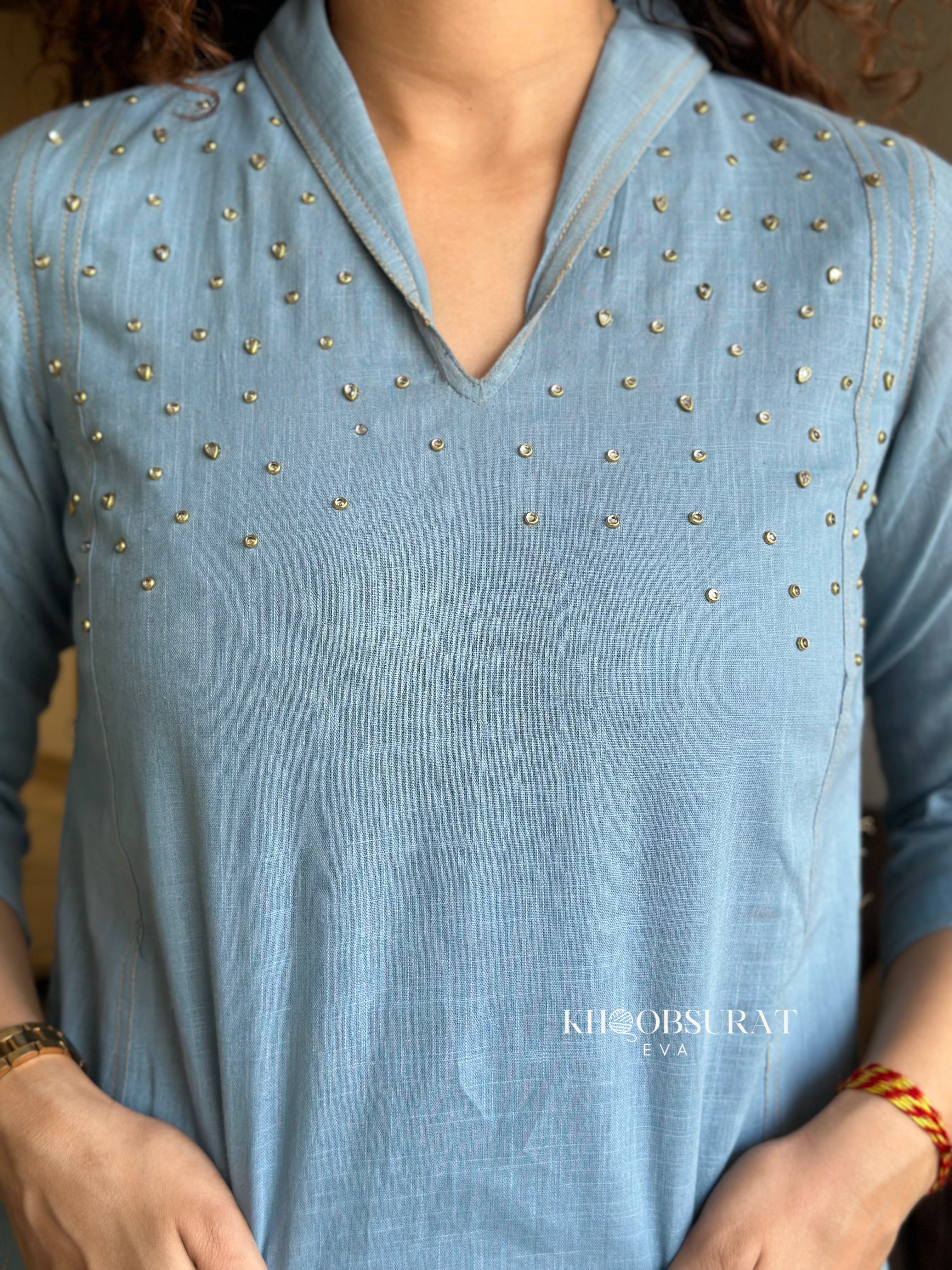 Stylish Blue Pocket Perfection Coord Set for Women - Trendy Matching Outfit for Casual Wear, Travel & Everyday Fashion