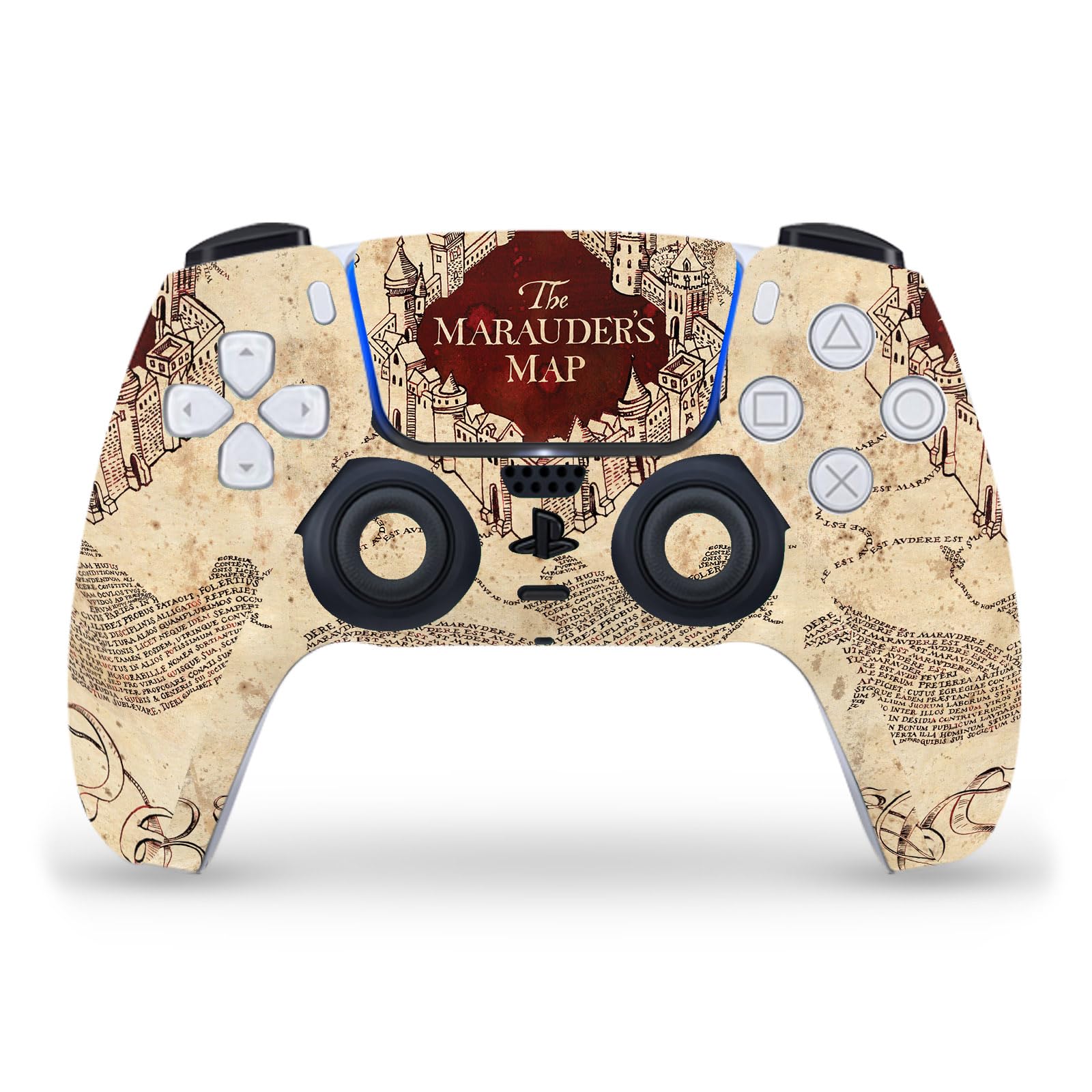 Official Harry Potter Marauder's Map Vinyl Skin Sticker for Sony PS5 DualSense Controller - Compatible with Playstation 5 - Gaming Accessories for Potter Fans - Perfect for Gaming Sessions, Collectors & Gift Giving