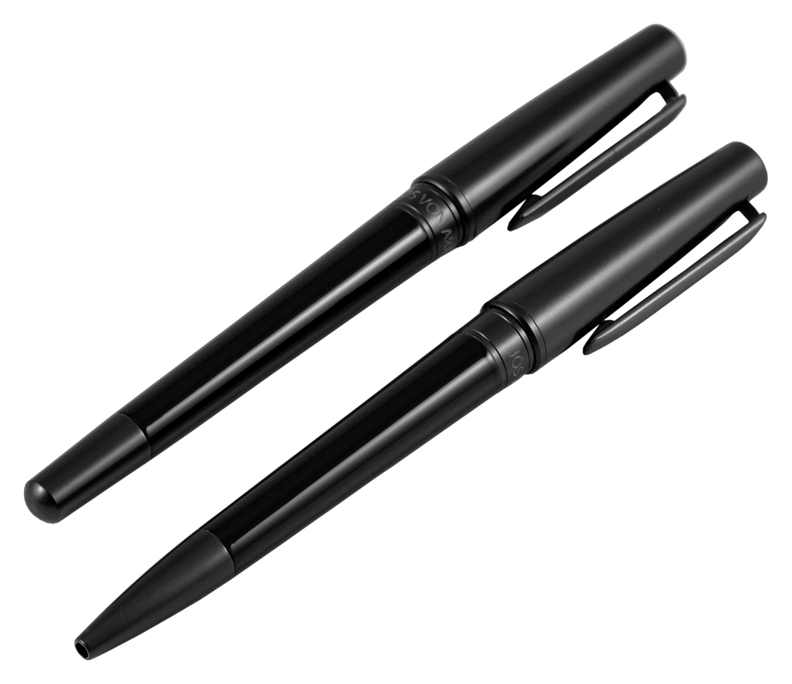 Premium WR35 Jos Von Arx Ballpoint Pens - Ultra Modern Sleek Design in Black & Gun Metal | Perfect for Office, Business Meetings & Professional Writing
