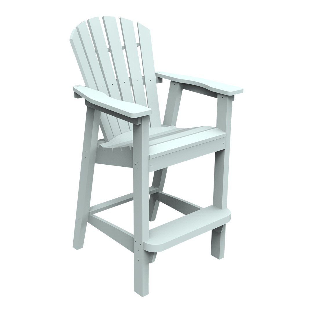 Adirondack Shellback Bar Chair - Comfortable Outdoor Bar Stool for Patio, Deck, and Backyard - Perfect for Entertaining and Relaxing