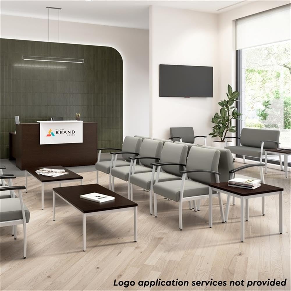 Bush Business Furniture Arrive Waiting Room Coffee Table - Mocha Cherry Finish, Durable Reception & Lobby Center Table for Office, Hotel, or Clinic Waiting Areas
