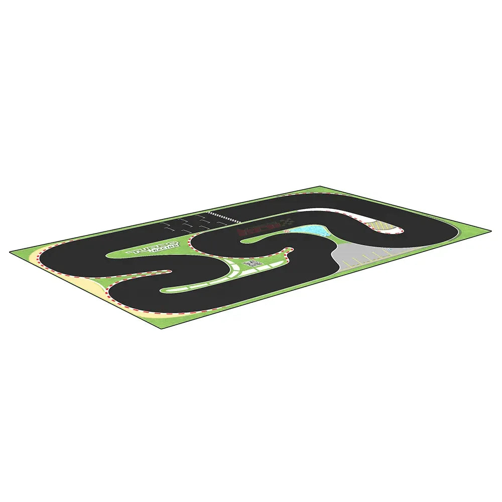 Turbo Racing Portable Rubber Mat 160x90cm - 1:76 Scale RC Mini Car Track for Tabletop Racing | Perfect for Kids' Playroom, Office Desk & Indoor RC Car Competitions