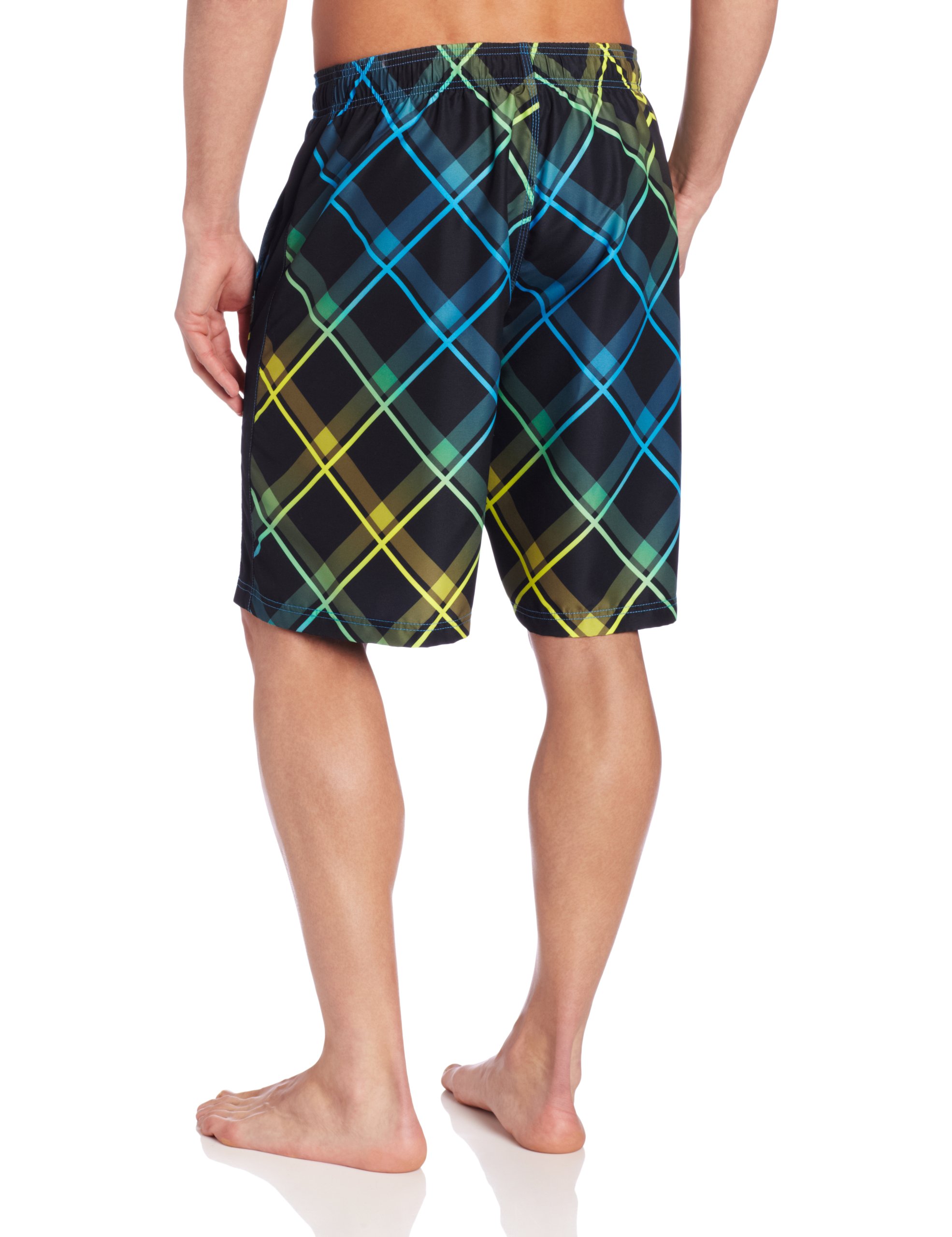 Speedo Men's Laser Diamond E-Board Swim Shorts - Quick-Dry Swim Trunks for Beach, Pool & Water Sports | Comfortable Board Shorts for Swimming, Surfing & Outdoor Activities