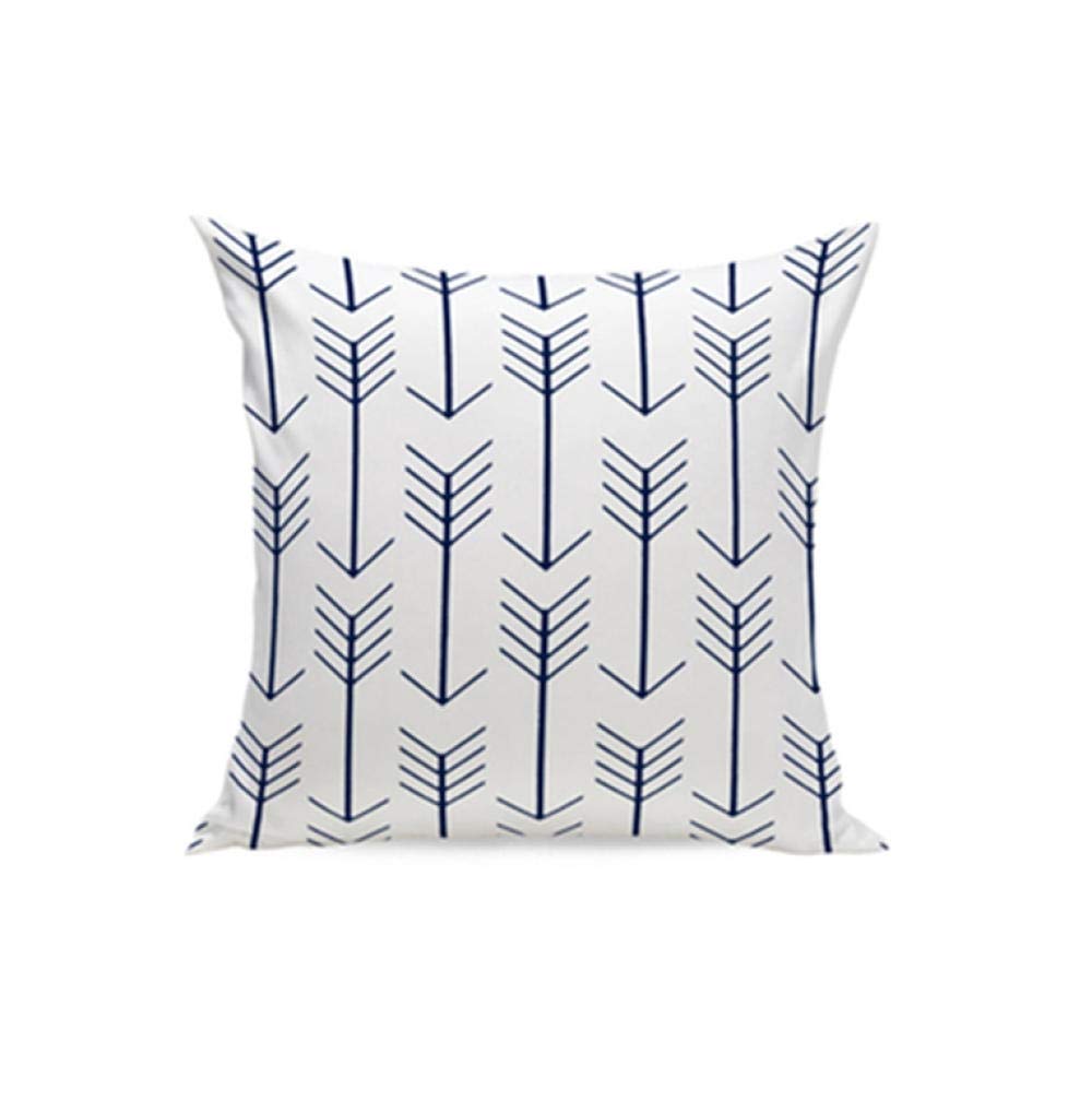 Navy Blue Geometric Velvet Sofa Pillow Cover - 18x18 Inch Decorative Cushion Case for Living Room, Bedroom & Home Decor | Soft Luxury Throw Pillow Cover for Couch, Chair and Home Styling