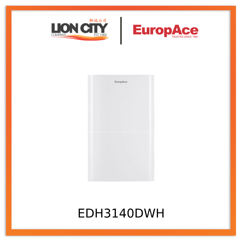 EuropAce EDH3140DWH 14L Smart Dehumidifier with HEPA Air Purifier & Laundry Dryer - 3-in-1 Home Appliance for Basement, Bedroom, Closet & Damp Spaces - Energy Efficient & Quiet Operation