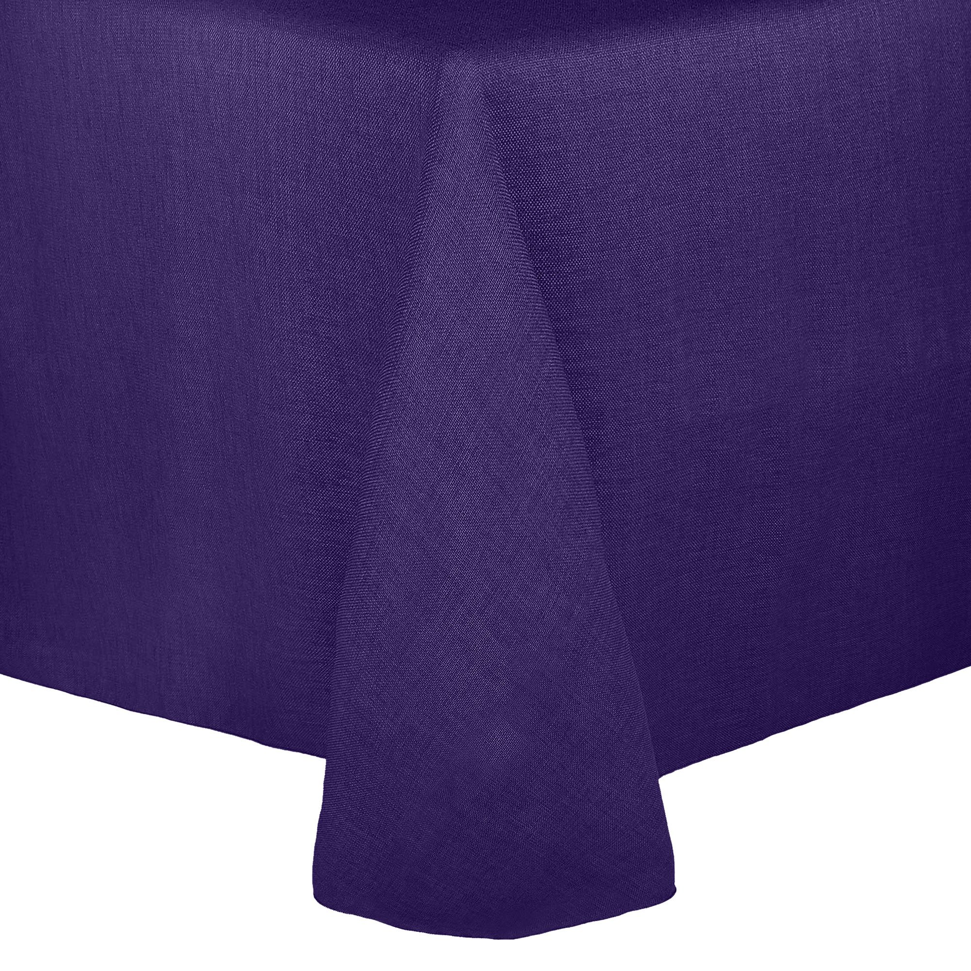 5-Pack Havana Faux Burlap Tablecloth 60 x 84 Inch Oval Basket Weave Purple - Elegant Dining Decor for Weddings, Parties & Home Decor