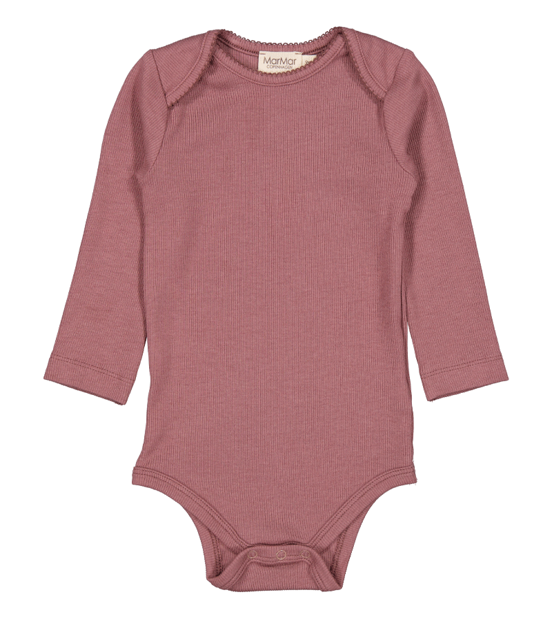 MarMar Copenhagen Women's Dusty Grape Modal Bodysuit - Soft Stretch Comfort Fit for Everyday Wear, Layering & Casual Outfits