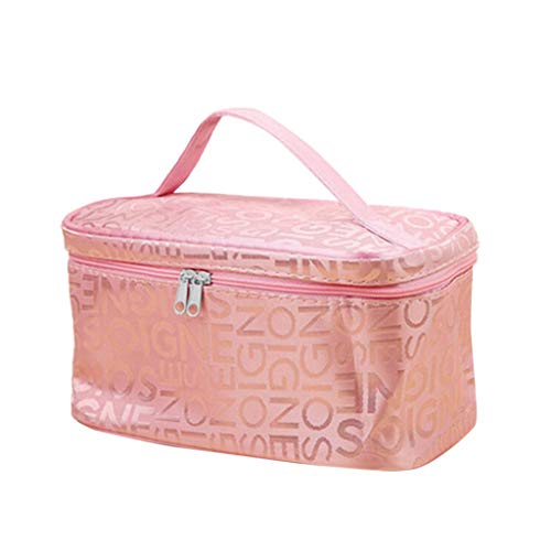 BCDlily Letter Print Makeup Bag - Travel Cosmetic Case & Organizer for Toiletries