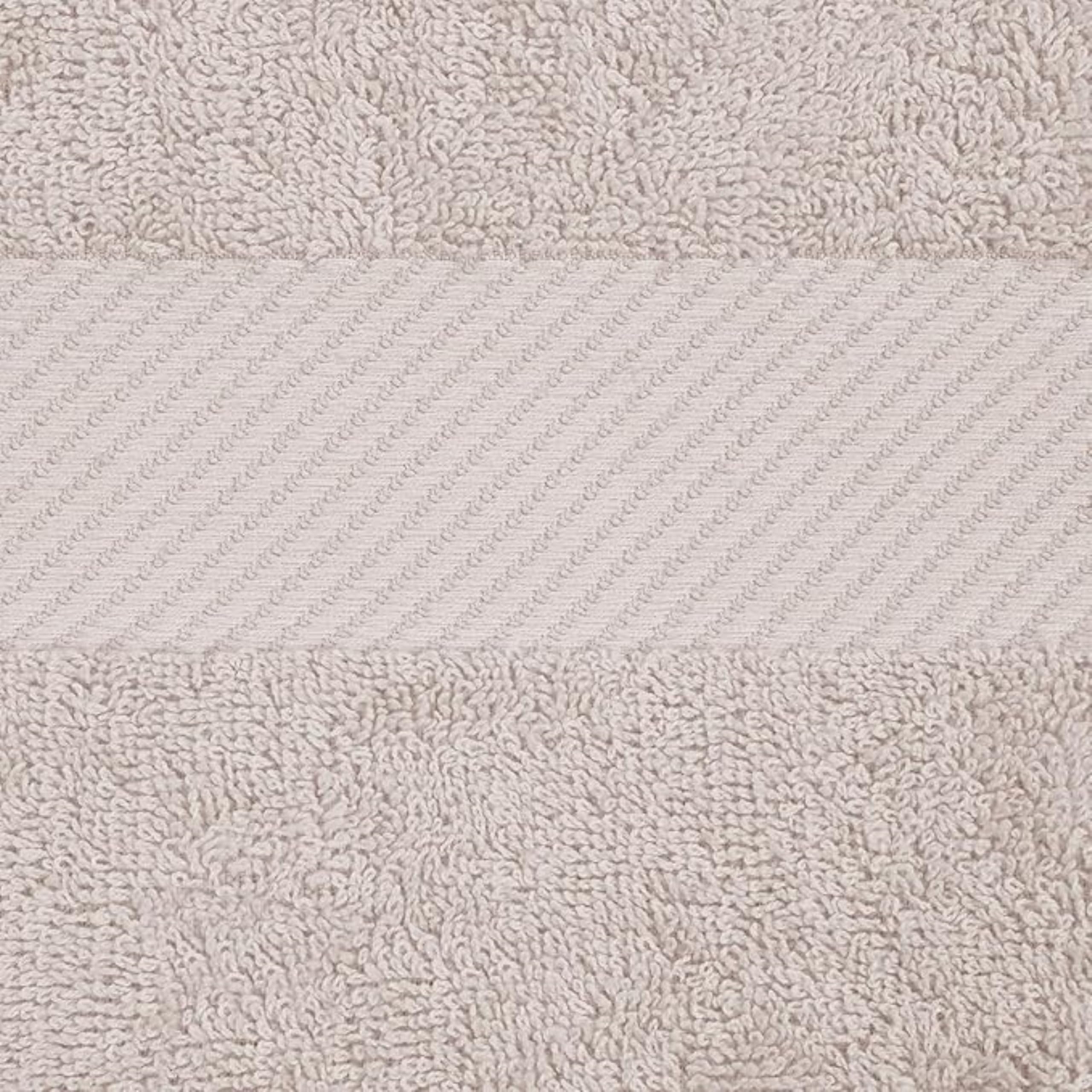 Luxury Egyptian Cotton Bath Towel Set of 4 - Ultra Absorbent Large Bath Towels for Shower & Spa - Classic Modern Dobby Border - Ivory | Perfect for Bathroom Essentials, Guest Towels & Spa Day at Home