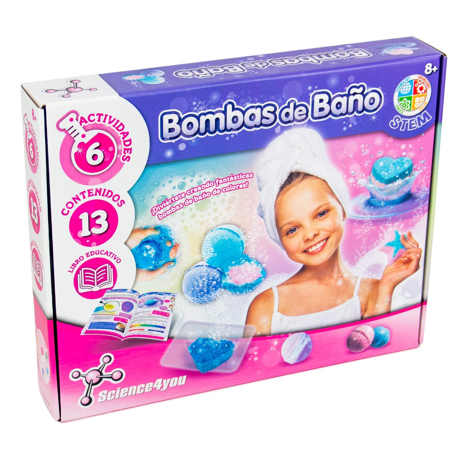 Science4you DIY Bath Bombs Kit for Kids Ages 6-12 - Educational STEM Craft Toy for Boys & Girls - Create Scented Bath Fizzies - Perfect for Birthday Gifts & Spa Day Activities