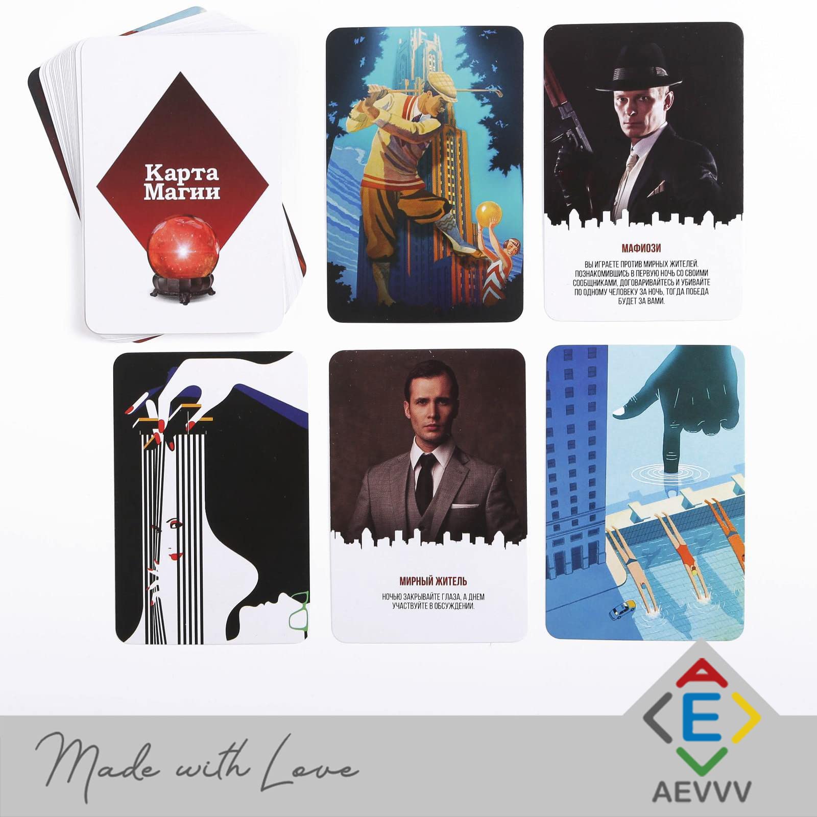 Russian Mafia Board Game Set - Family Party Game for Competitive Fun & Game Nights | Perfect for Family Gatherings, Parties & Game Nights