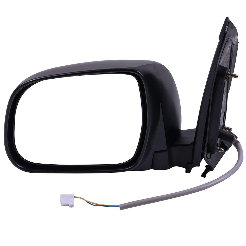OCPTY Black Left Side Mirror Replacement for 2004-2010 Toyota Sienna - Textured Glass Manual Folding Non-Heated Mirror - Perfect for Parking Safety & Blind Spot Visibility