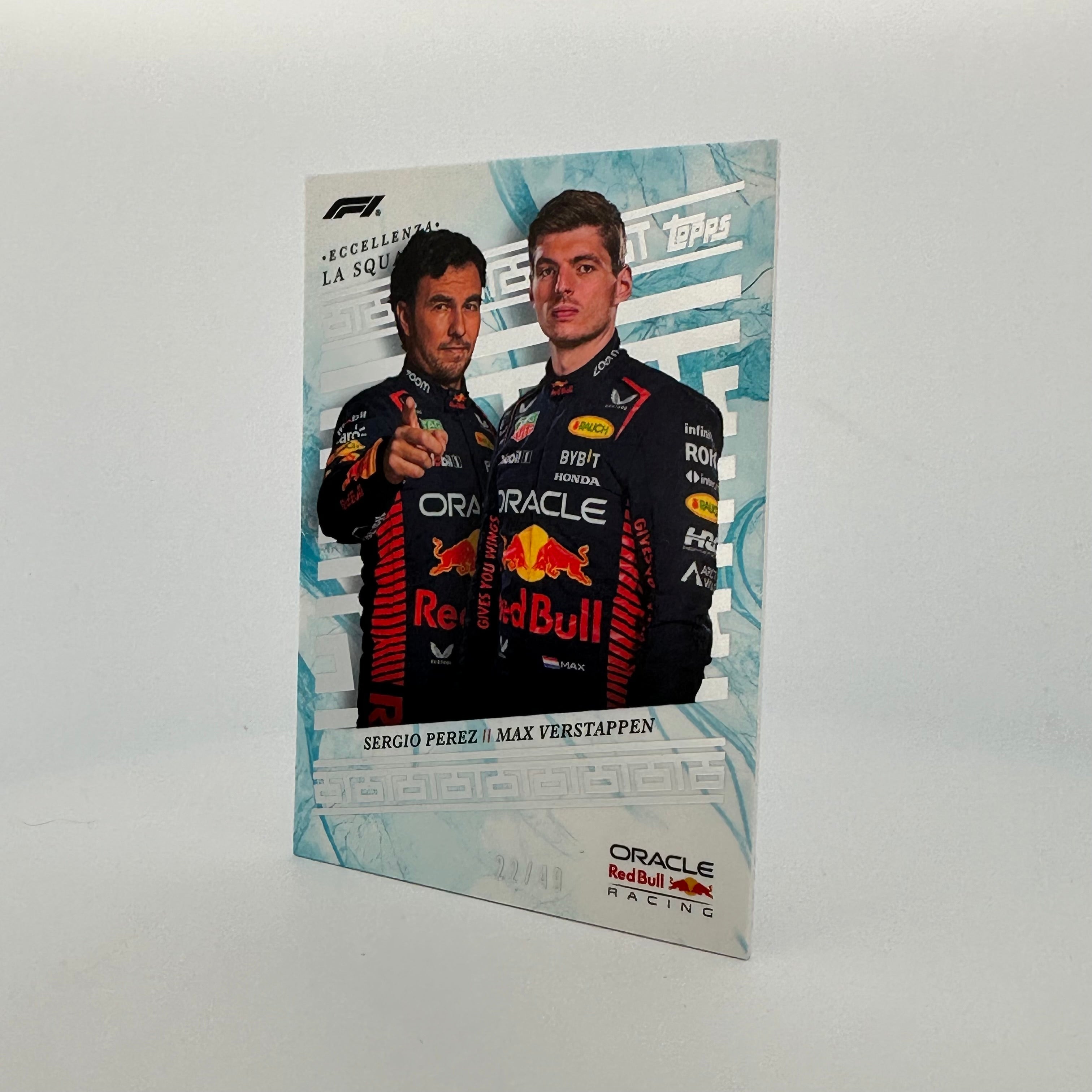 2023 Eccellenza La Squadra Aqua Verstappen/Perez Racing Team T-Shirt - 22/49 Collection - Perfect for F1 Fans, Motorsport Enthusiasts and Gift Giving