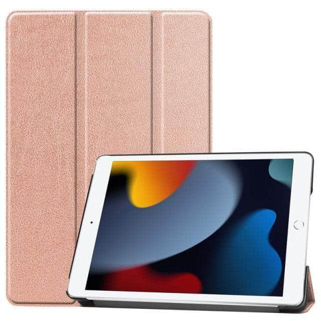 Premium Leather Tri-Fold Smart Cover for iPad 9 (10.2-inch 2021) - Slim Protective Case with Auto Sleep/Wake | Perfect for Work, Travel & Home Use