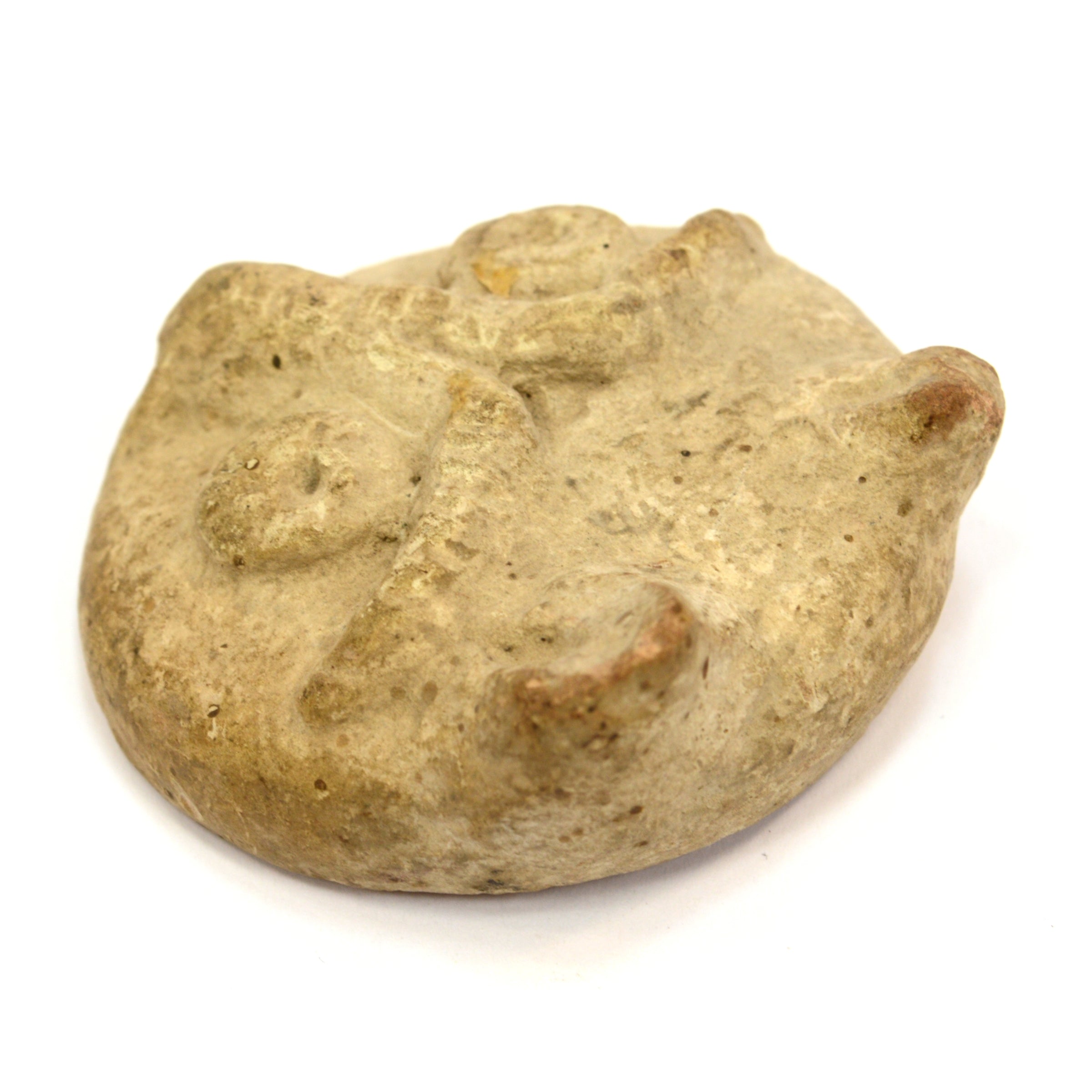 Ancient Pre-Columbian Indian Warrior Head Small Pottery Shard - Authentic Taino or Mayan Artifact for Collectors, Home Decor & Historical Display