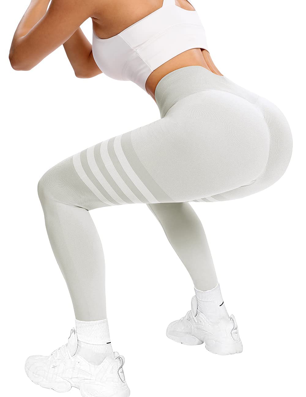 GILLYA Women's High Waisted Scrunch Butt Lifting Yoga Pants - Seamless Tummy Control Workout Leggings for Gym, Running & Everyday Wear