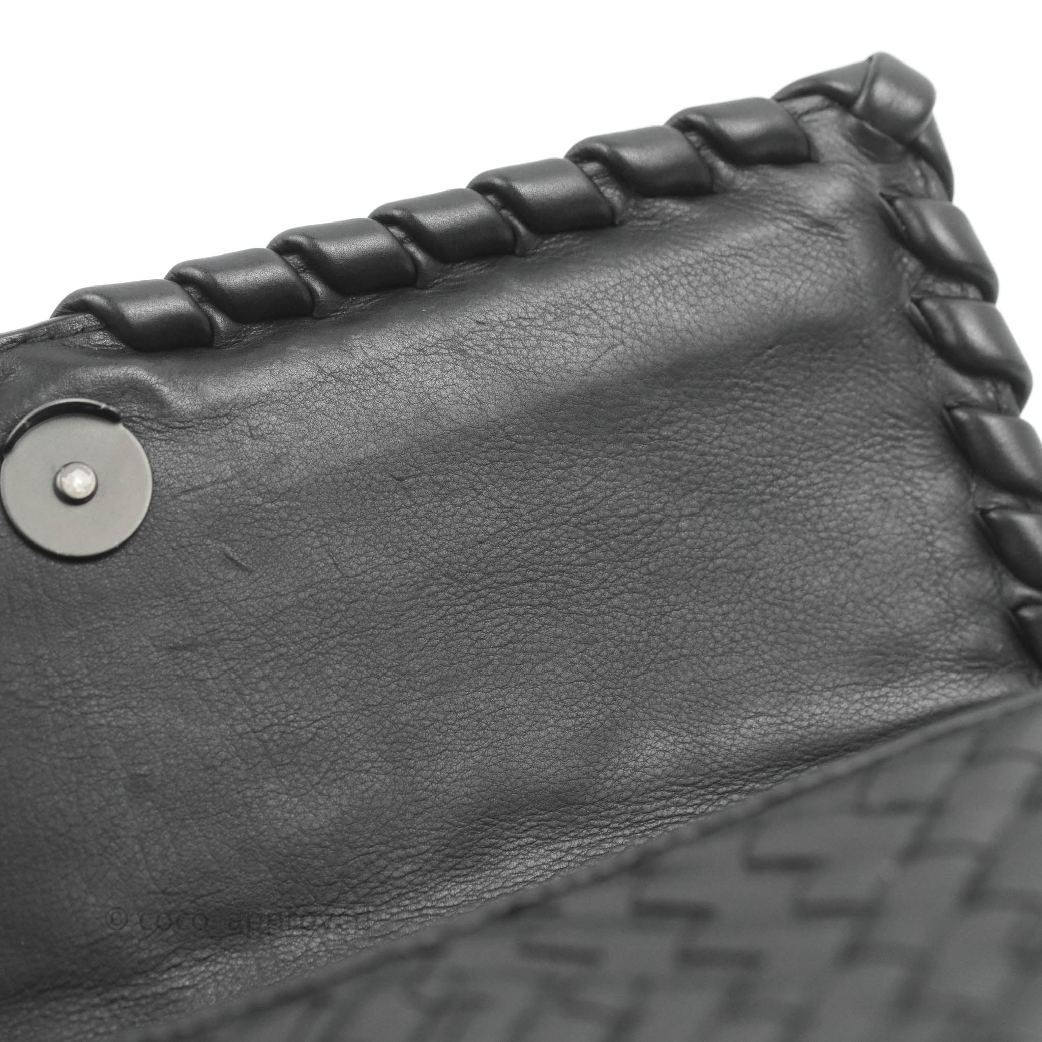 Bottega Veneta Small Nappa Intrecciato Olimpia Shoulder Bag - Luxury Black Leather Crossbody Purse for Women | Perfect for Work, Travel & Evening Events