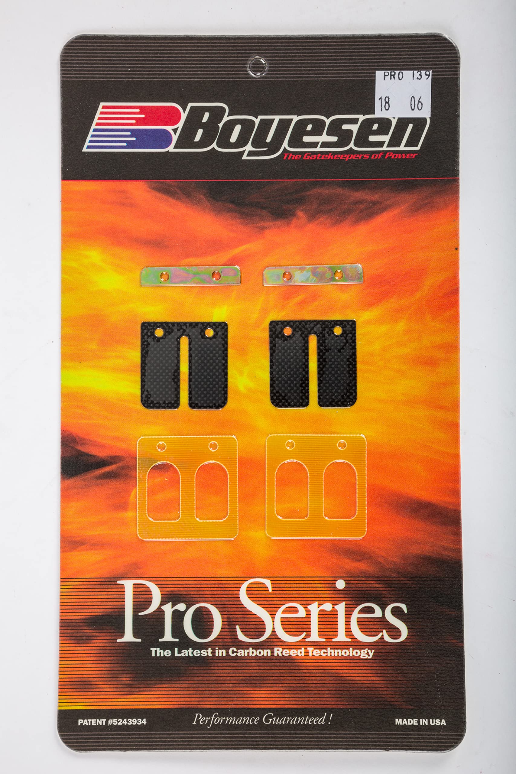 Boyesen PRO-139 Pro Series Carbon Fiber Reed Valve for Dirt Bikes & ATVs - High Performance Engine Upgrade for MX, Enduro & Off-Road Racing