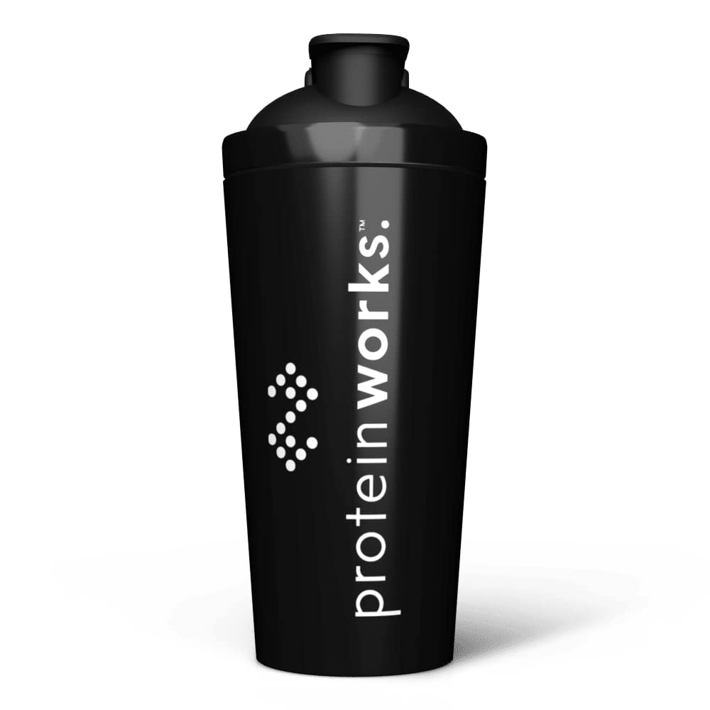 THE PROTEIN WORKS Metallic Midnight Shaker Bottle - 700ml Protein Mixer for Gym, Workout & Post-Exercise Recovery | BPA-Free Shaker Cup for Protein Powder & Supplements
