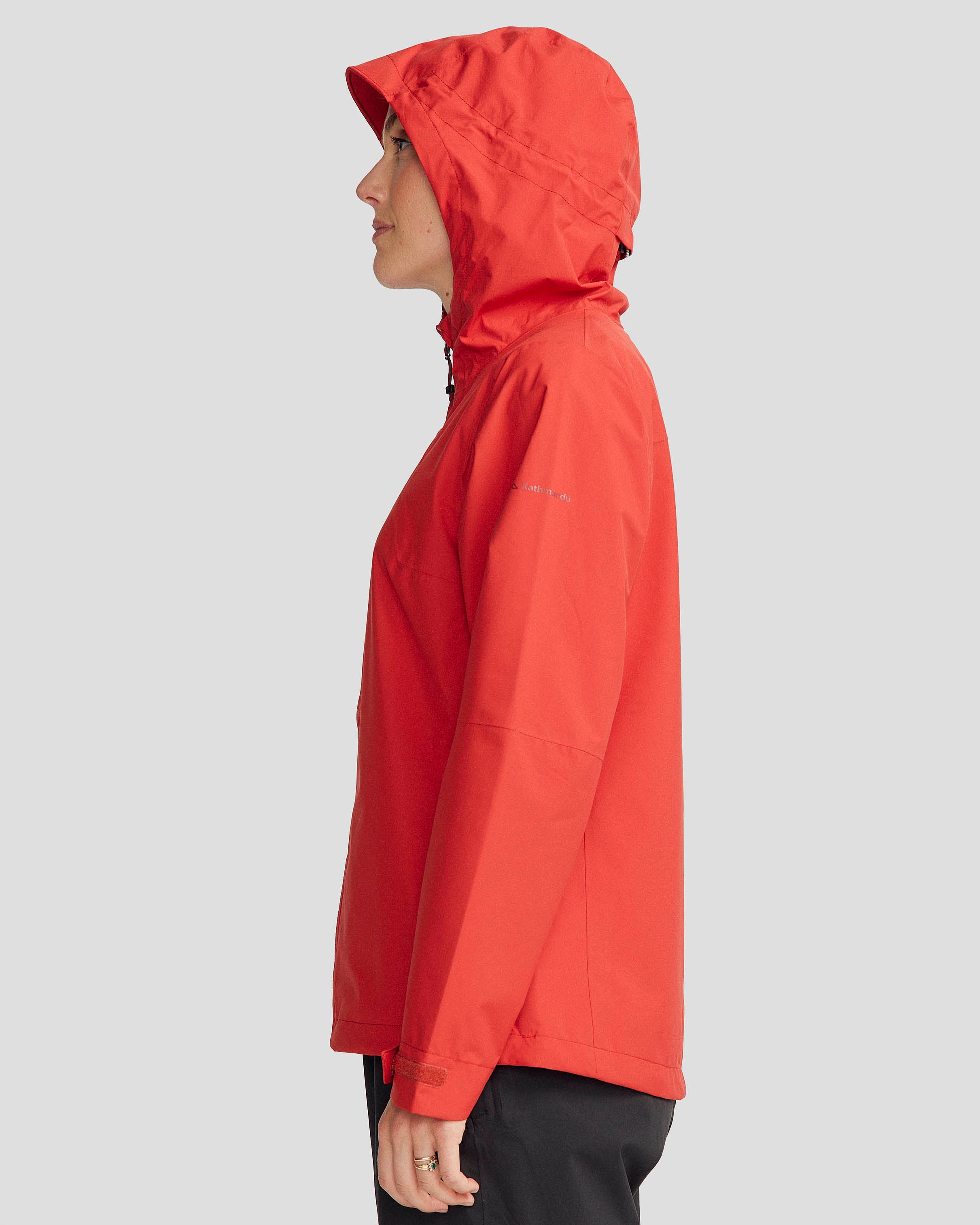 Women's Waterproof Trailhead Stretch 2.5 Layer Rain Jacket - Spicy Chilli Pepper Red - Lightweight Hiking & Outdoor Raincoat for Running, Camping & Travel