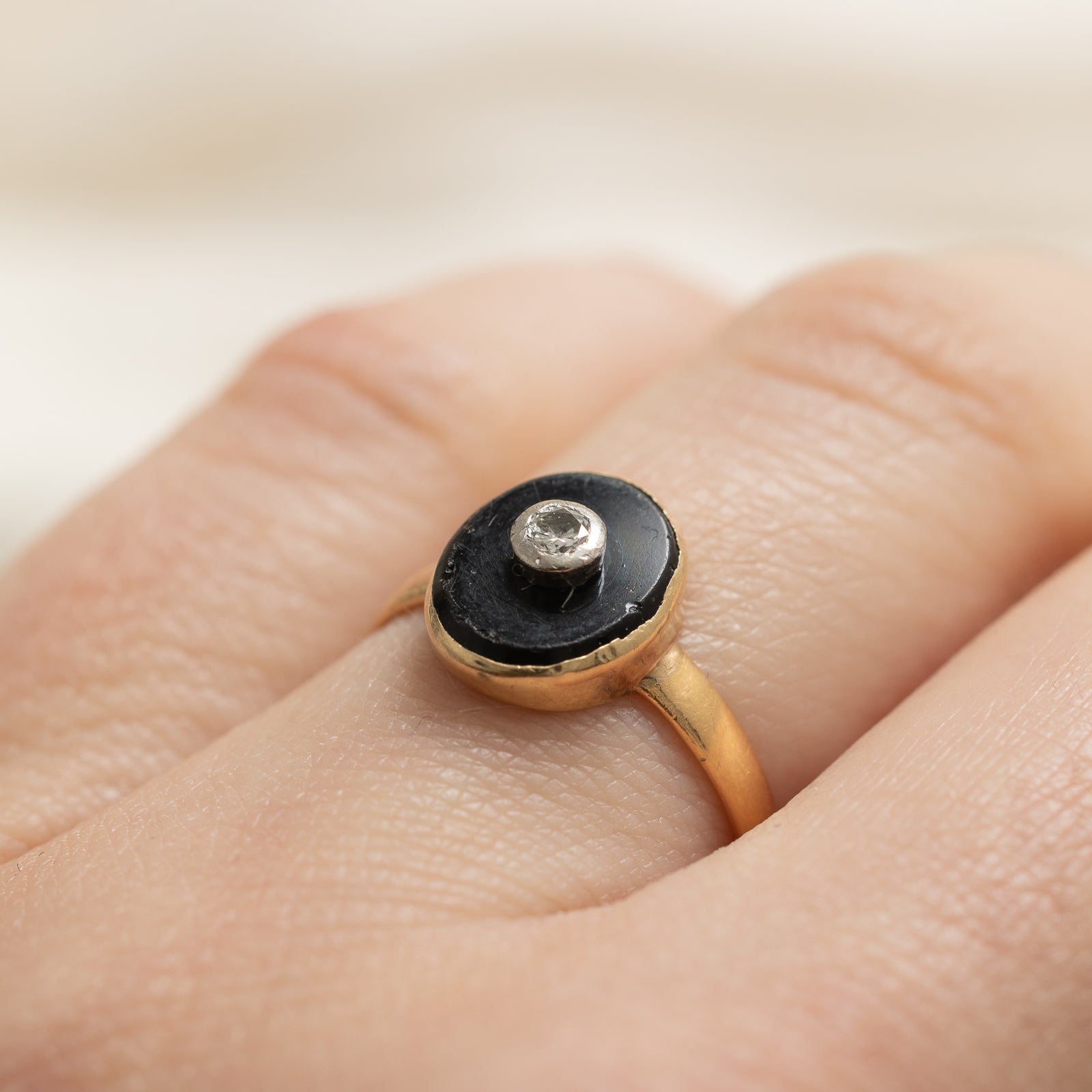 Exquisite 1.40ct Oval Cut Onyx & 0.05ct Diamond Ring - Size 5.75 | Elegant Black Gemstone Jewelry for Women | Perfect for Weddings, Anniversaries & Special Occasions