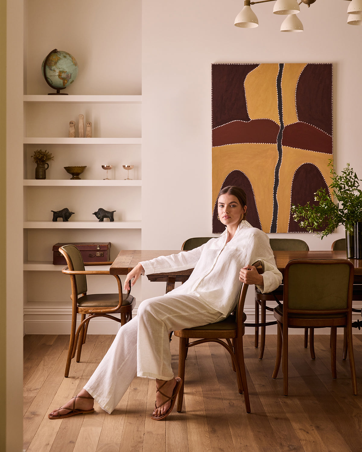 Comfortable Long Lounge Set in White - Soft & Cozy Loungewear for Women, Perfect for Relaxing at Home, Yoga, or Casual Outings