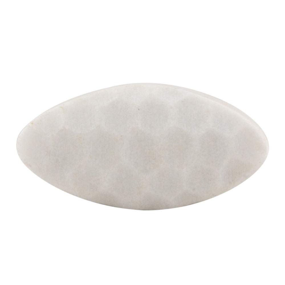20-Pack White Marble Cabinet Knobs - Elegant Oval Drawer Pulls for Dresser, Wardrobe & Cabinet Doors - Luxury Stone Handles for Home Decor & Furniture Upgrade