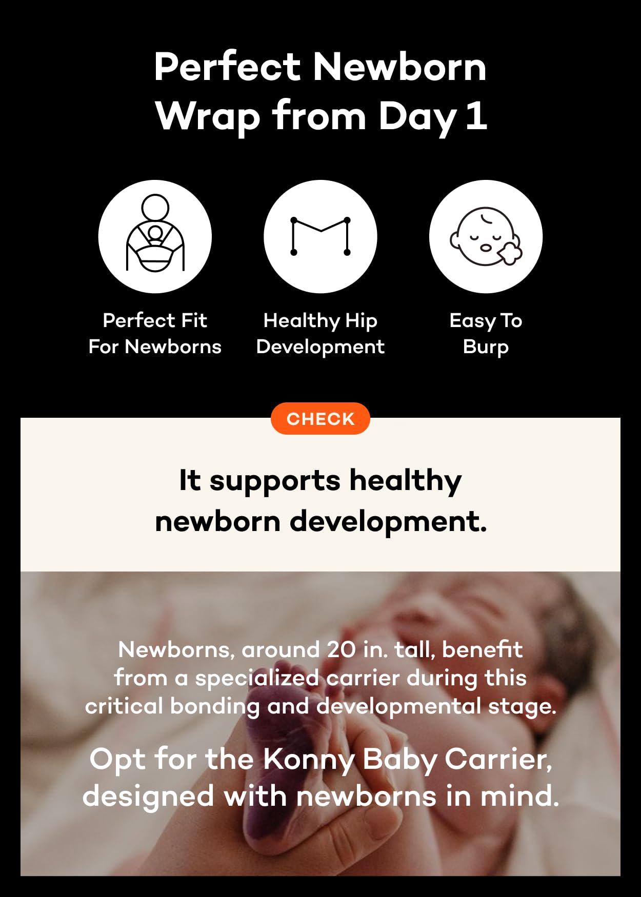 Konny Premium Baby Carrier Flex AirMesh - Adjustable & Breathable Infant Sling for Newborns to 44 lbs (M-4XL) - Pale Blue | Perfect for Summer, Travel, Hiking & Everyday Use with Baby
