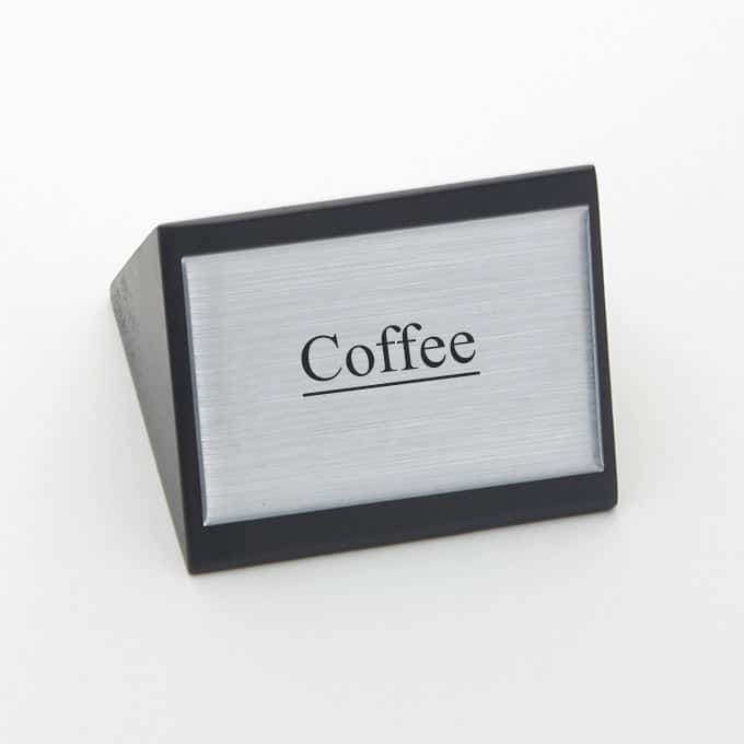 American Metalcraft Black Wood Coffee Sign 3x2.5 Inches - Rustic Vintage Cafe Wall Decor for Home, Kitchen & Coffee Shop