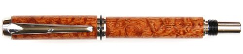 Premium Lanier Pens Baron Rollerball Pen - Rhodium Plated with Exotic Afzilia Snakeskin Barrel - Luxury Writing Instrument for Business Professionals & Gift Giving - Perfect for Office Use, Executive Meetings & Special Occasions