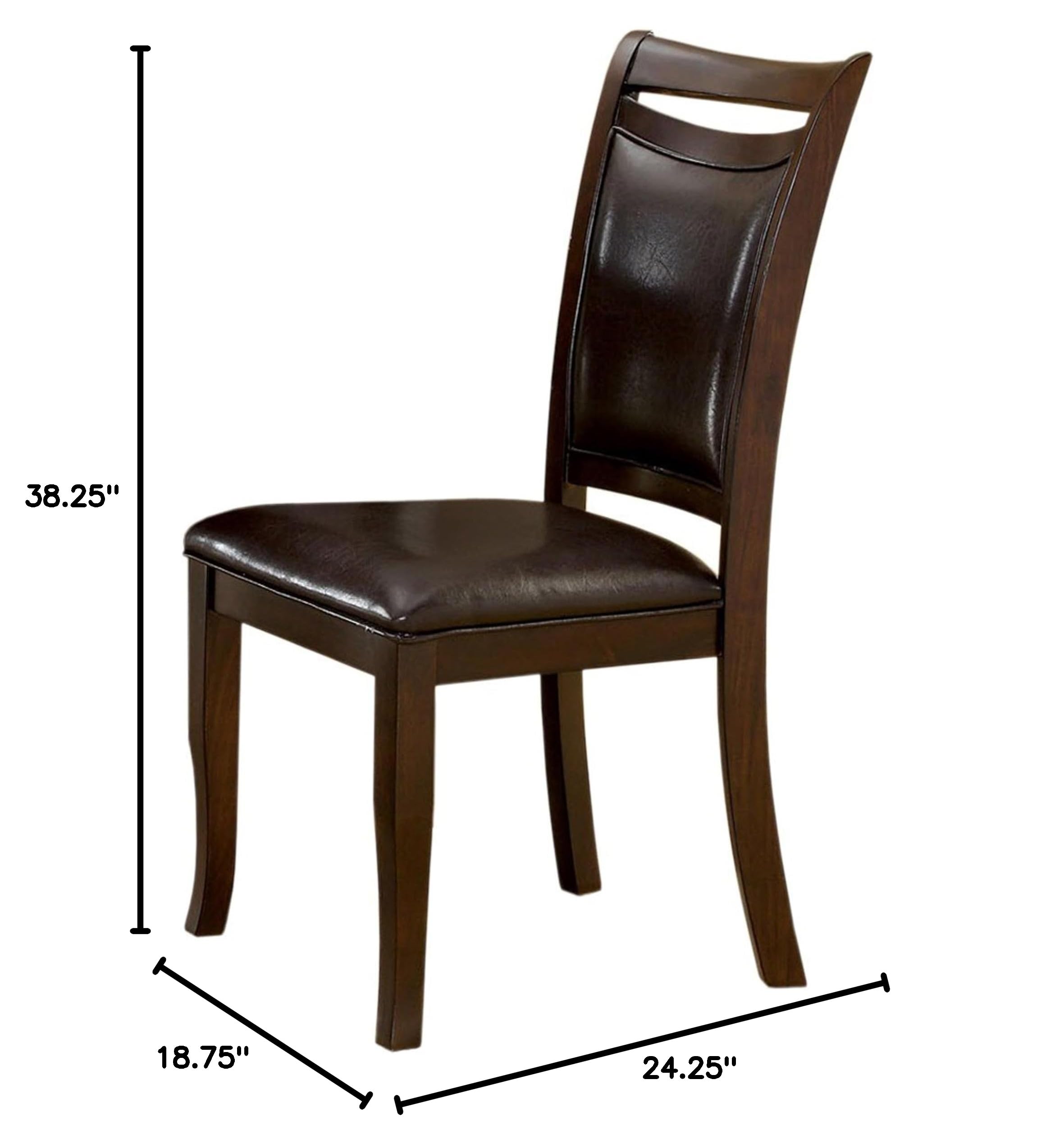 247SHOPATHOME Brown Dining Chairs Set of 4 - Modern Wooden Kitchen Chairs for Dining Room, Breakfast Nook & Small Space - Comfortable & Stylish Home Furniture