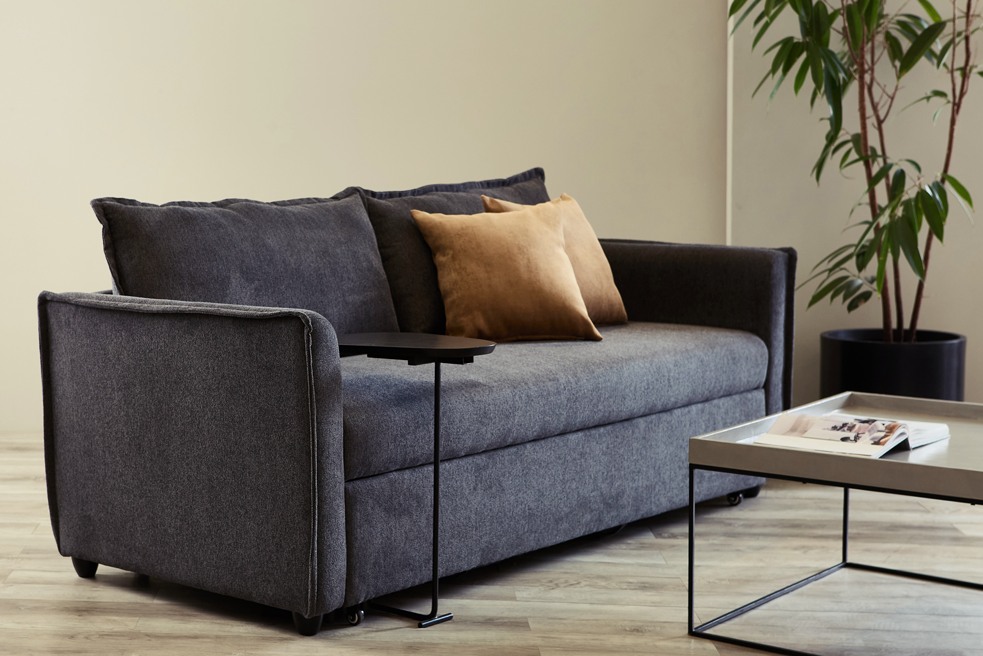 Modern Sofa Bed with Storage - Convertible Sleeper Couch for Small Spaces | Perfect for Apartments, Guest Rooms & Home Offices