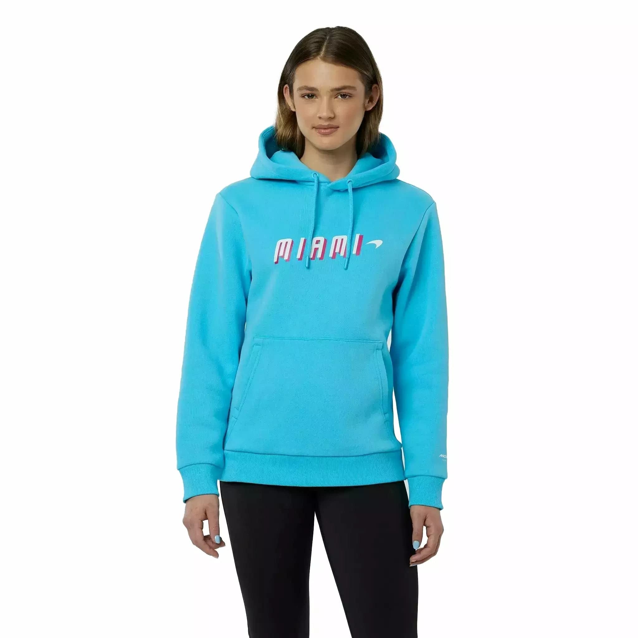 McLaren F1 Women's Miami Neon Graphic Hoodie - Stylish Racing-Inspired Pullover for Casual Wear & Street Fashion